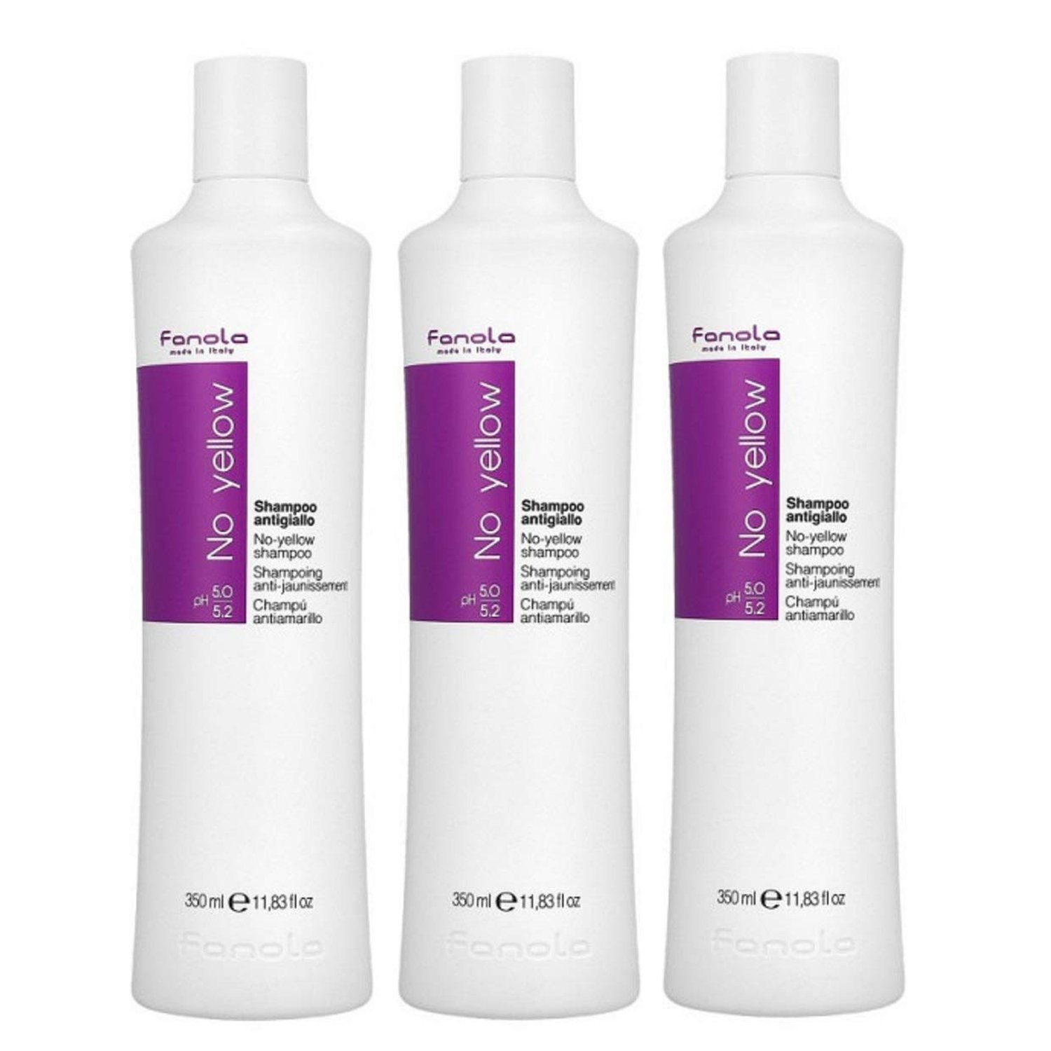 Fanola Fanola No Yellow Shampoo, 350 ml, Pack of 3
