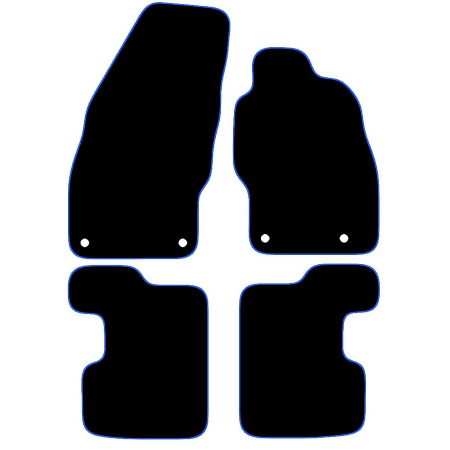Vauxhall Corsa D & E (2006-2019) Car Mats UK-Made Tailored Fit Carpet Floor Mats Full Coverage Compatible Accessory Blue Trim
