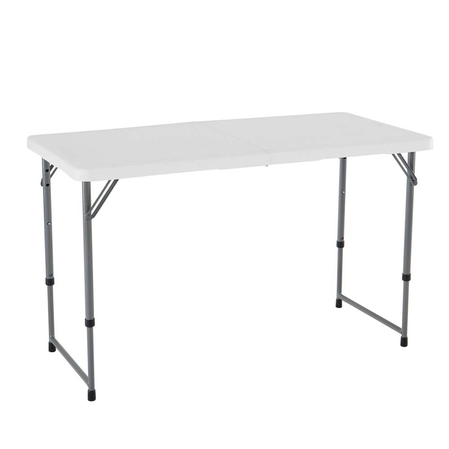 LIFETIME Height Adjustable Craft Camping and Utility Folding Table