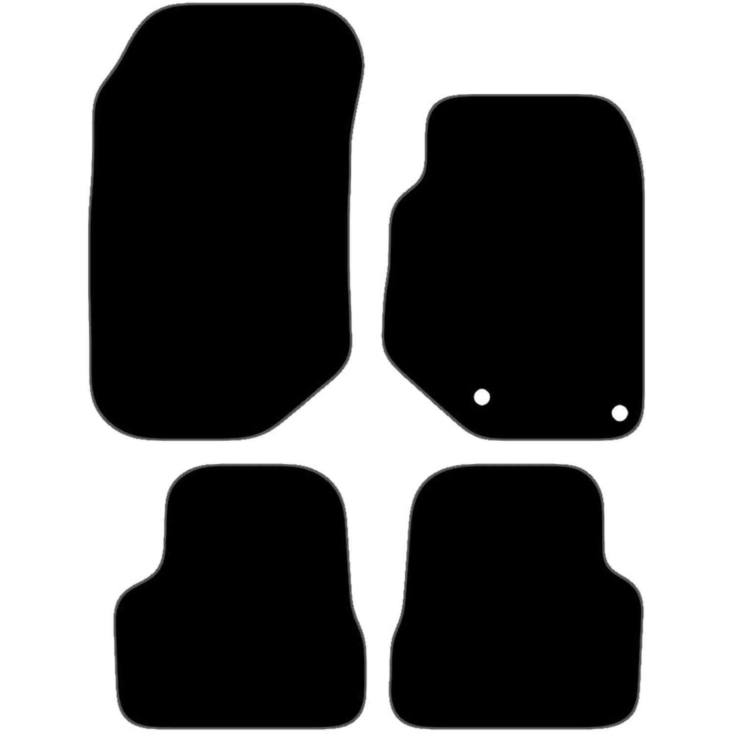 Carsio Carpet Car Mats For Vauxhall Corsa F 2020+ Onwards Tailored Fit Floor Mat Set Complete Accessory Black Custom Fitted - All Weather, Anti-Slip Backing & Grey Trim