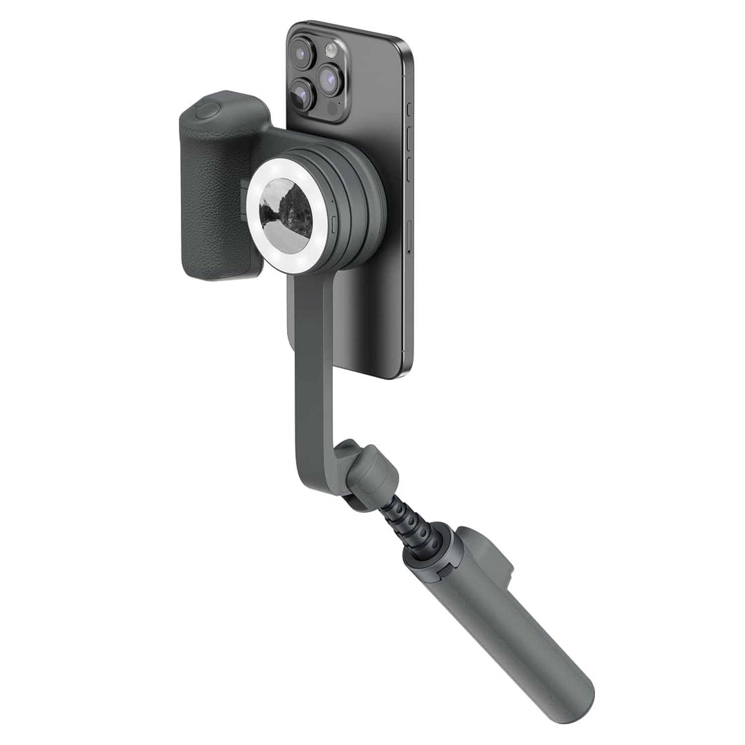 ShiftCam Travel and Creator Kit – MagSafe-Compatible Mobile Creator Bundle for iPhone and Android, Compact Phone Grip, Adjustable LED Light, Extendable Bluetooth Tripod for Vlogging