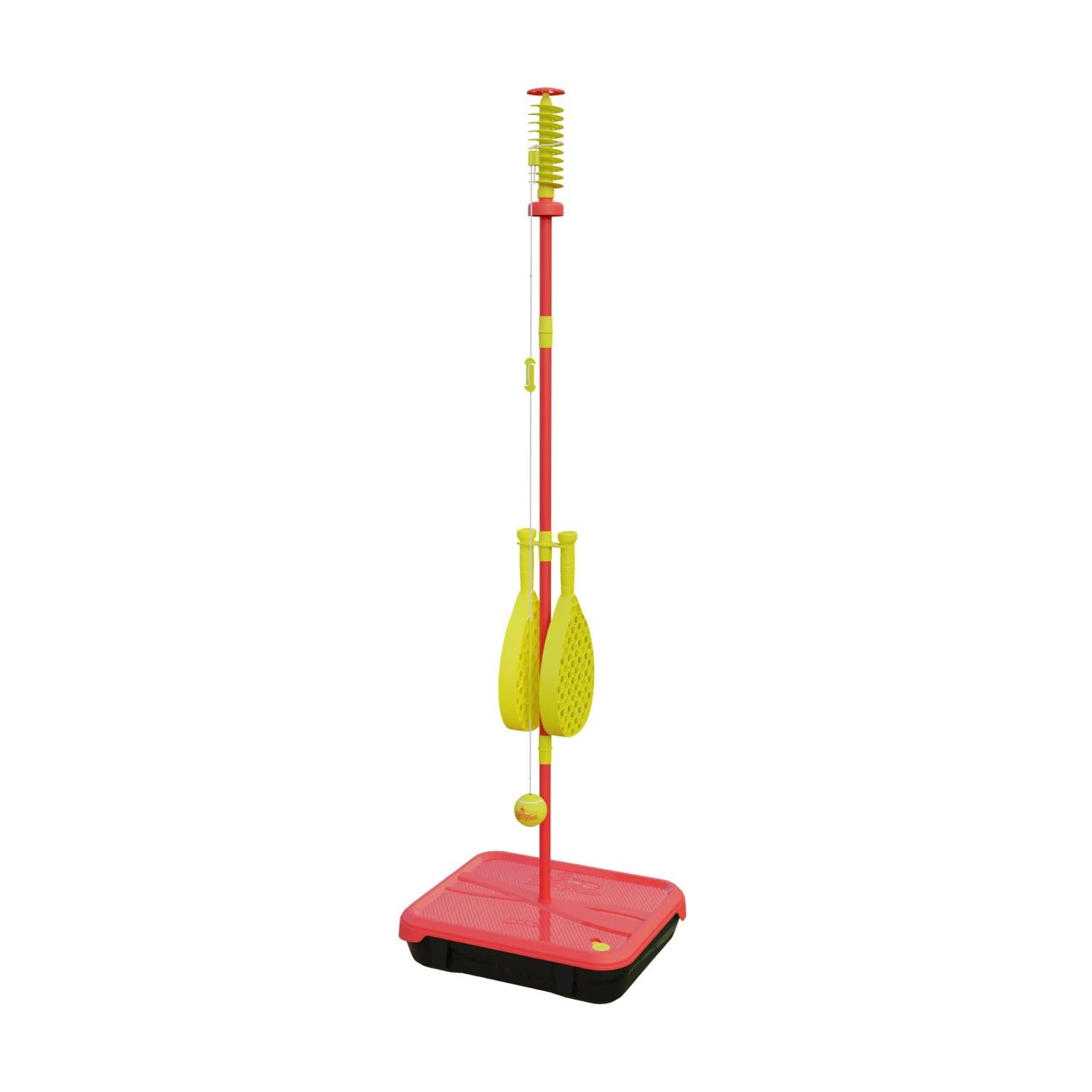 Classic All Surface Swingball Set, Real Tennis Ball, Championship Bats, All Surface Base with Integrated Carry Case for Transportation, For ages 6+ to Adult, Classic Outdoor Games, Red and Yellow