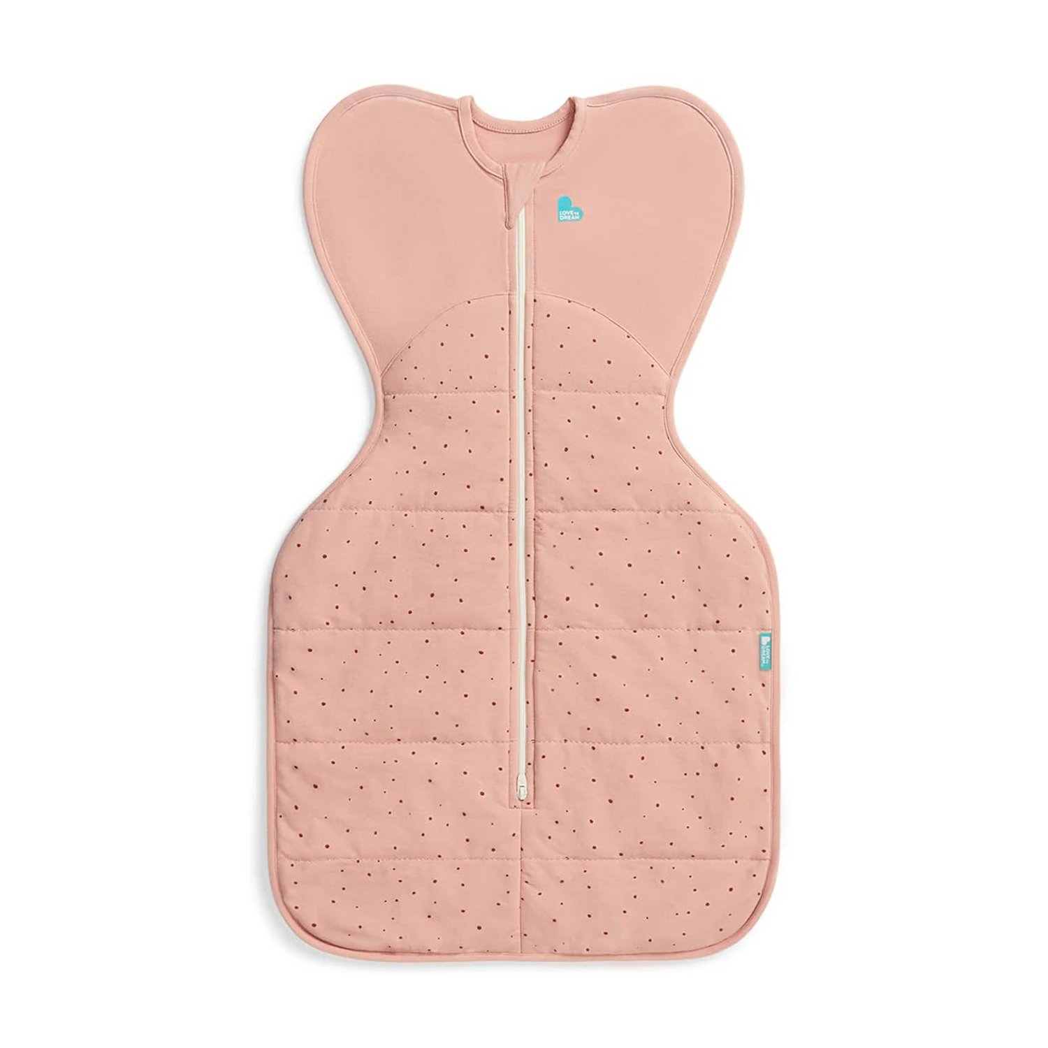 Love To Dream™ Swaddle UP™, Medium 6-8.5 kg - Pebbles Rose | Snug Fit, Supports Healthy Sleep Routine | 2.5 Tog Ideal for Winter & Autumn (16–20°C) | Machine Washable Cotton & Double Zip