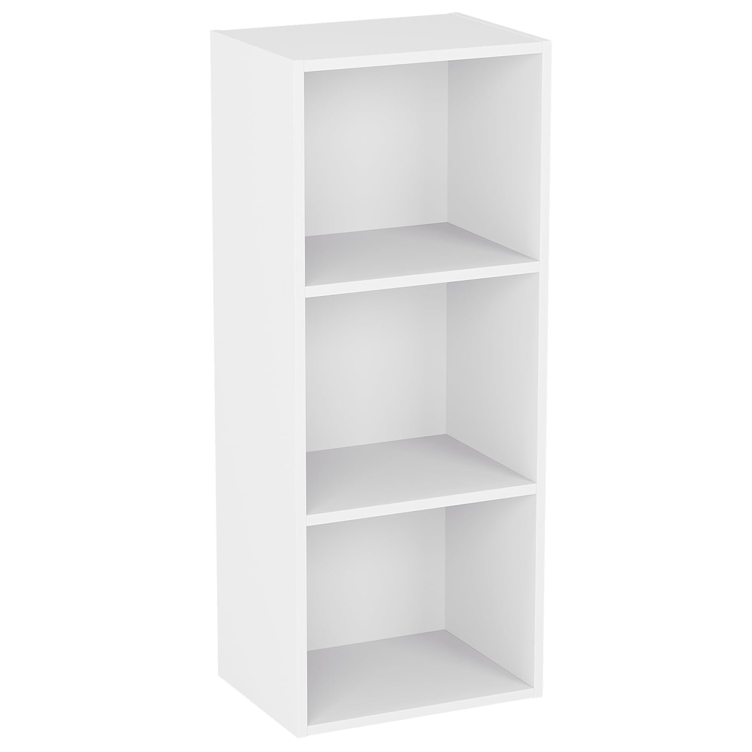 Vida Designs Oxford 3 Tier Cube Bookcase, White Wooden Shelving Display Storage Unit Office Living Room Furniture