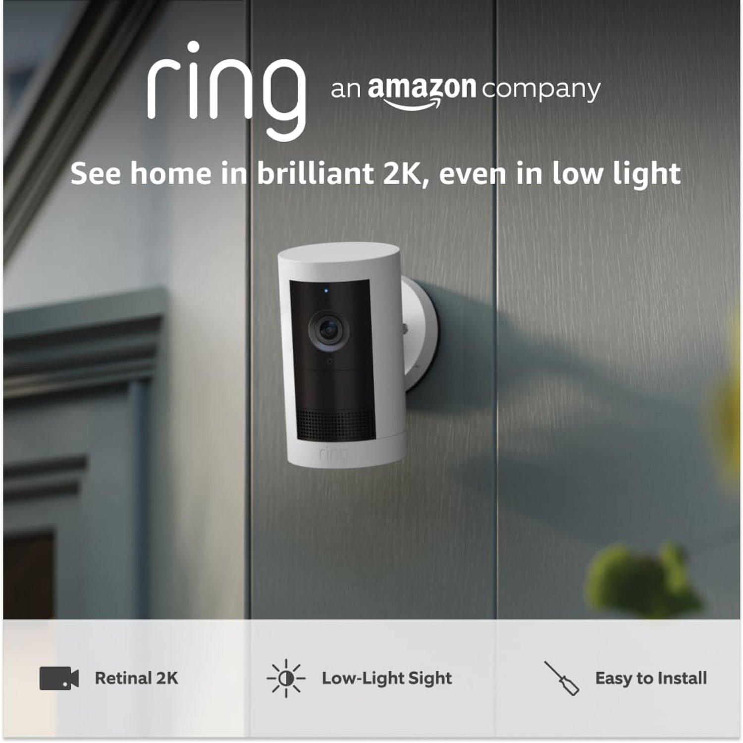Ring Battery Outdoor Camera Plus (newest gen) | Wide-Angle | Retinal 2K | DIY Wireless Outdoor Security Camera | Alternative to CCTV system
