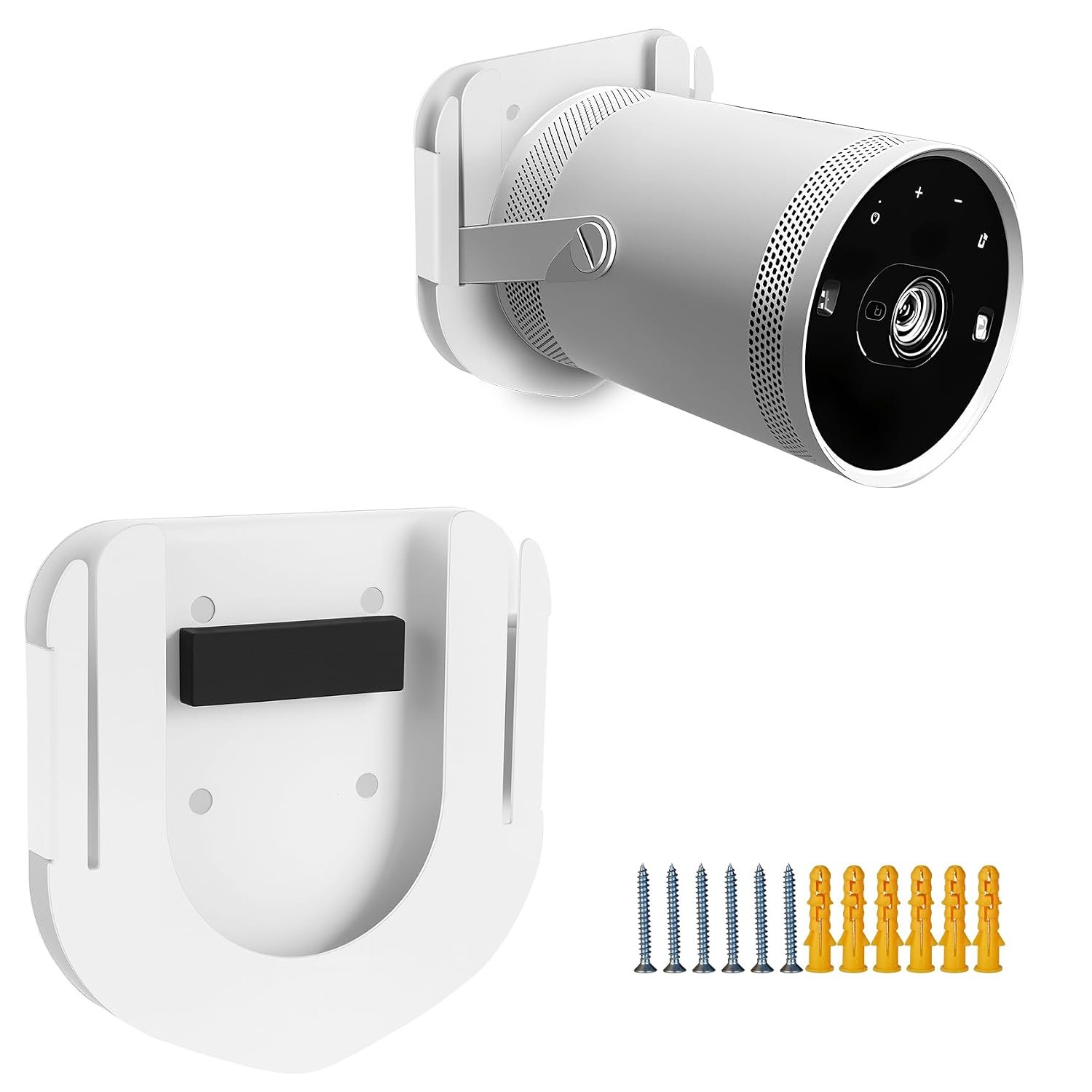 [2025 New Upgrade] Wall Mount Compatible with Samsung Freestyle Projector Ceiling Mount,Freestyle 2 Accessories Wall Mount Stand, Projector Shelf for Wall(White)