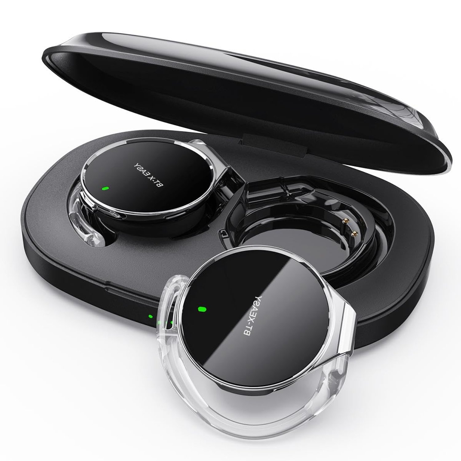 On Ear Headphones Bluetooth 5.4, Noise Cancelling Open Ear Headphones Wireless, Water-Drop Shaped Clip On Sport Headset Bluetooth with 4 Microphone, Comfort Fit Earphones with Long Battery Life