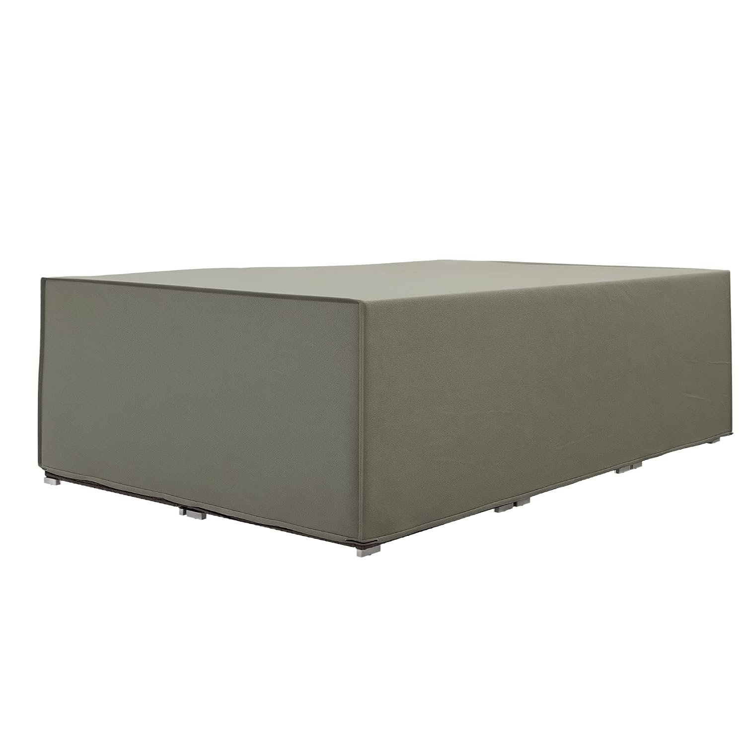 Outsunny Garden Furniture Cover, Oxford Fabric Outdoor Rectangular Rattan Furniture Cover with PE Coating, Waterproof, Windproof, Anti-UV, 222 x 155 x 67cm, Grey