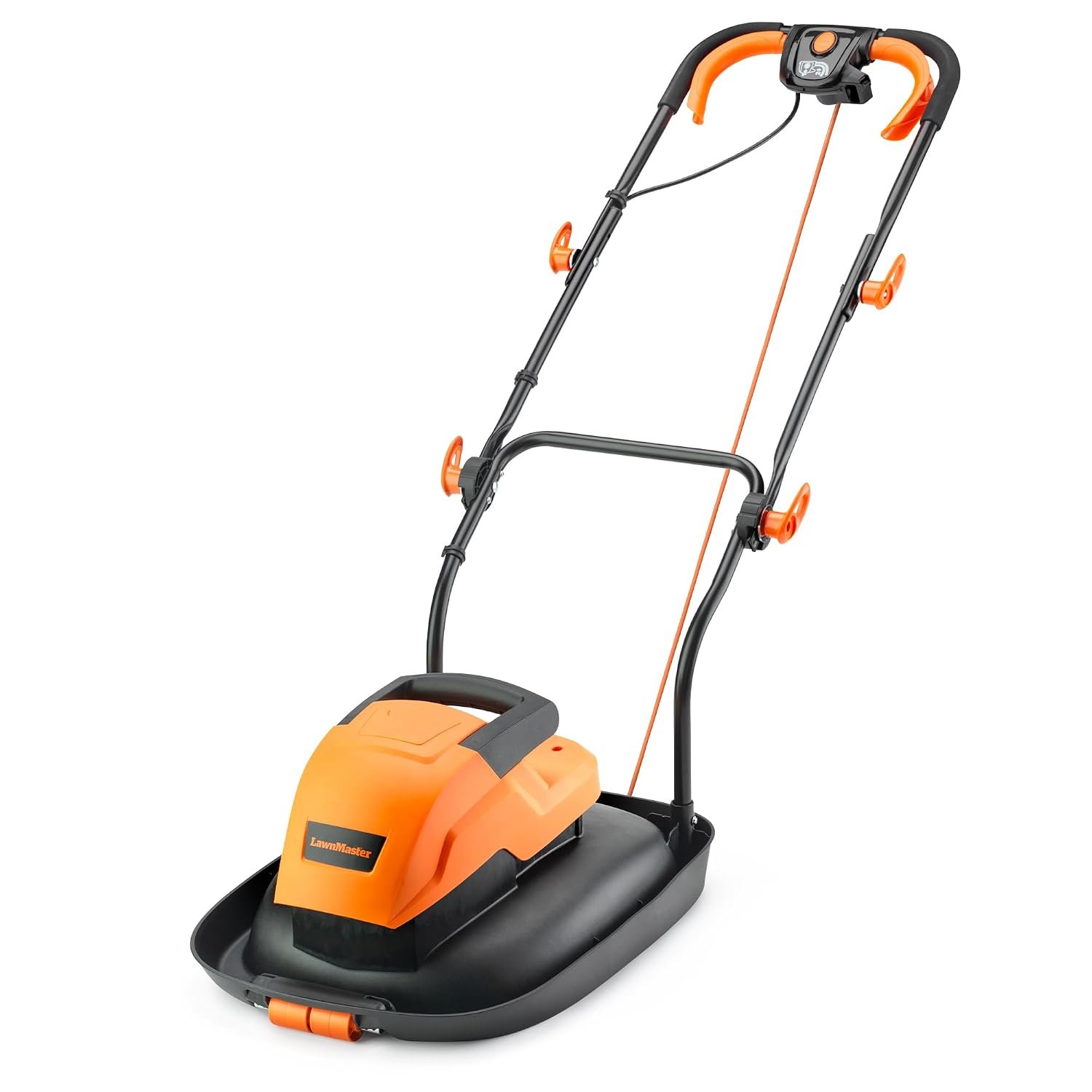 LawnMaster 33cm Hover Lawnmower, Powerful 1600W Motor, Lightweight easy to push mulching hovering mower. Non-Collect Traditional Hover, Collapses for easy storage, 2 year guarantee