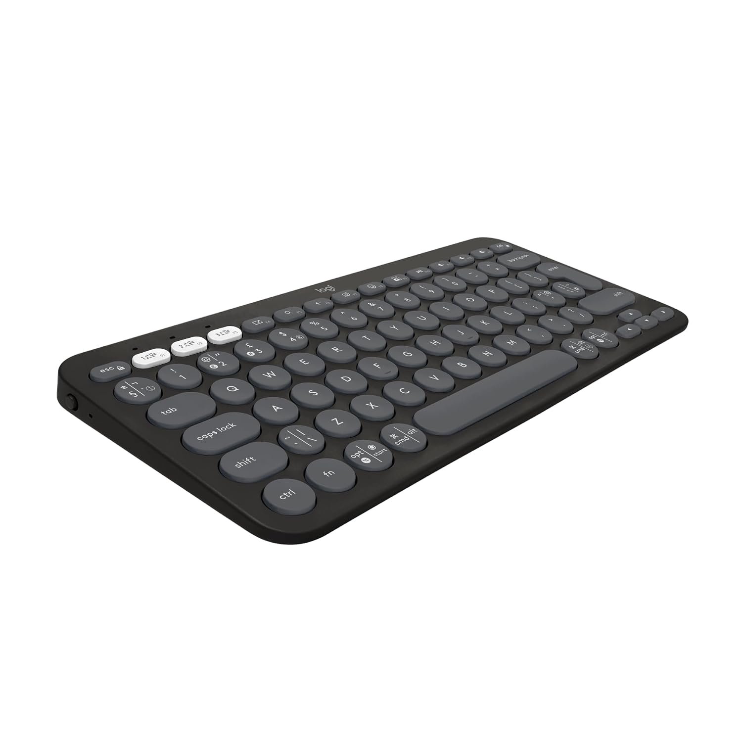 Logitech Pebble Keys 2 K380s, Multi-Device Bluetooth Wireless Keyboard with Customisable Shortcuts,Slim and Portable,Easy-Switch for Windows/macOS/iPadOS/Android/Chrome OS, QWERTY UK Layout - Graphite