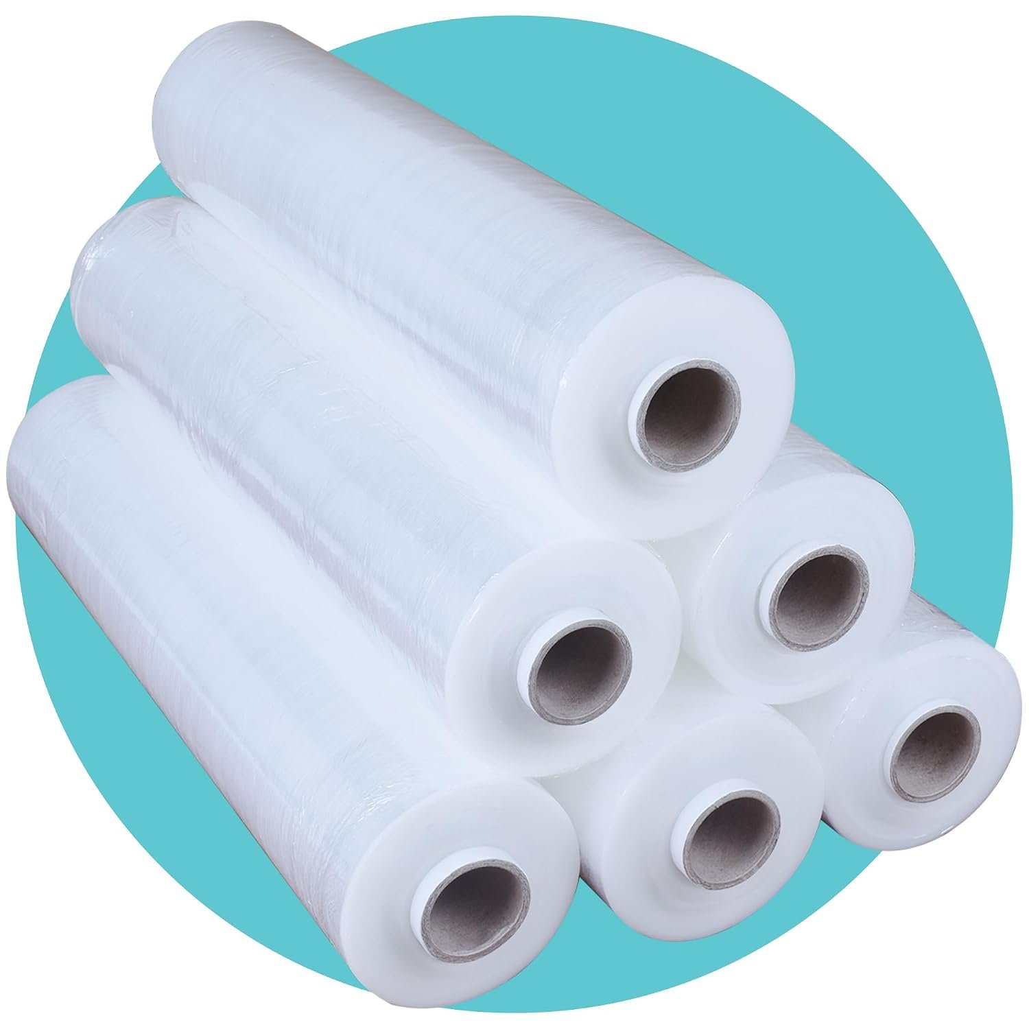 Triplast Pallet Stretch Wrap Roll (400mm x 250m) - Pick Qty & Colour - Heavy Duty Plastic Luggage Shrink Wrap & Strong Industrial Cling Film for Removals & Warehouse Packaging Use (Clear, 6 Rolls)