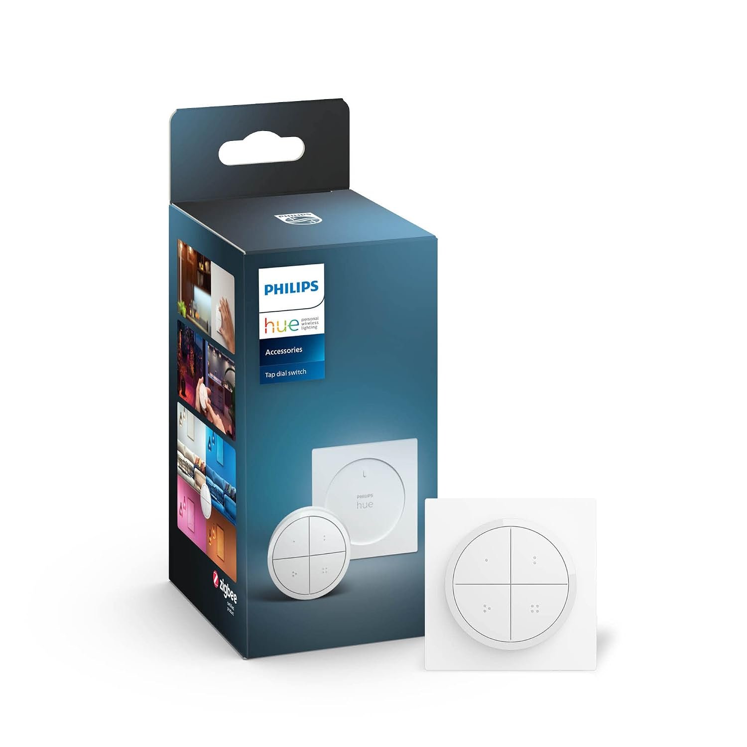 Philips Hue Tap Dial Switch [White] Easy Smart Lighting Control. Indoor Home Lighting Automation, Set Scenes, Ambiance And Dimming.