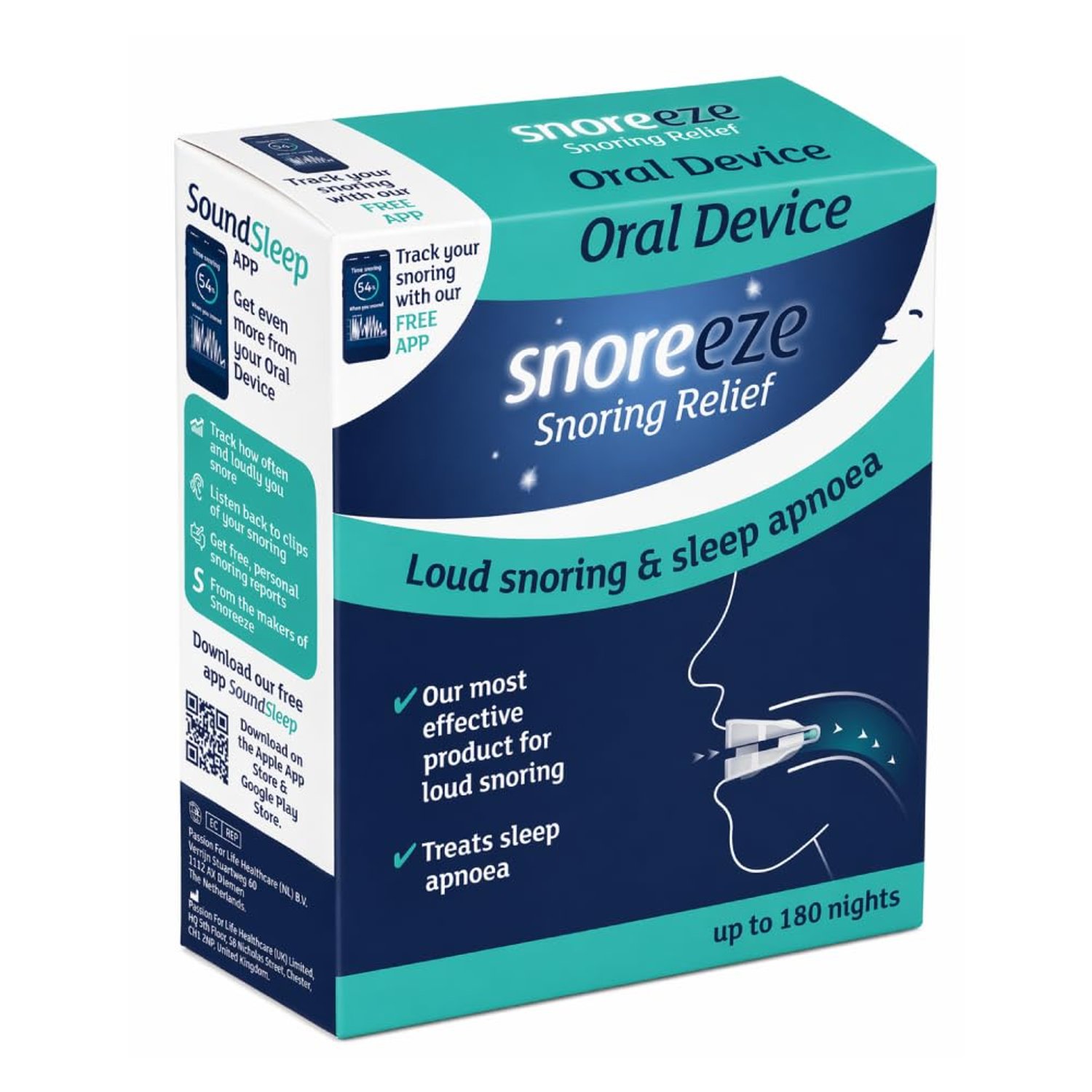 Snoreeze Anti Snoring Oral Device - Adjustable mouthguard, Snore Stopper Mouthpiece, Sleep aid to Reduce snoring & Sleep Apnoea for Men & Women