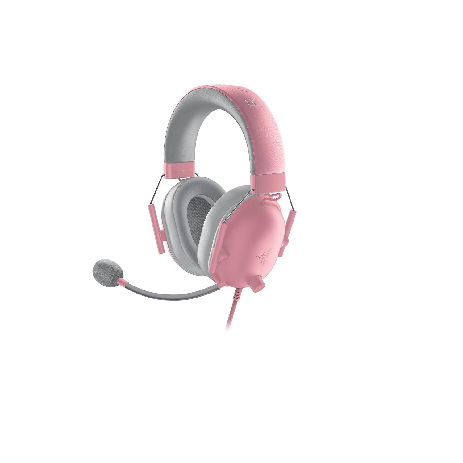 Razer BlackShark V2 X - Multi-Platform Wired E-sports Headset (Triforce 50 mm Drivers, Advanced Passive Noise Cancellation, 7.1 Surround Sound, Hyperclear Cardioid Mic) Quartz Pink