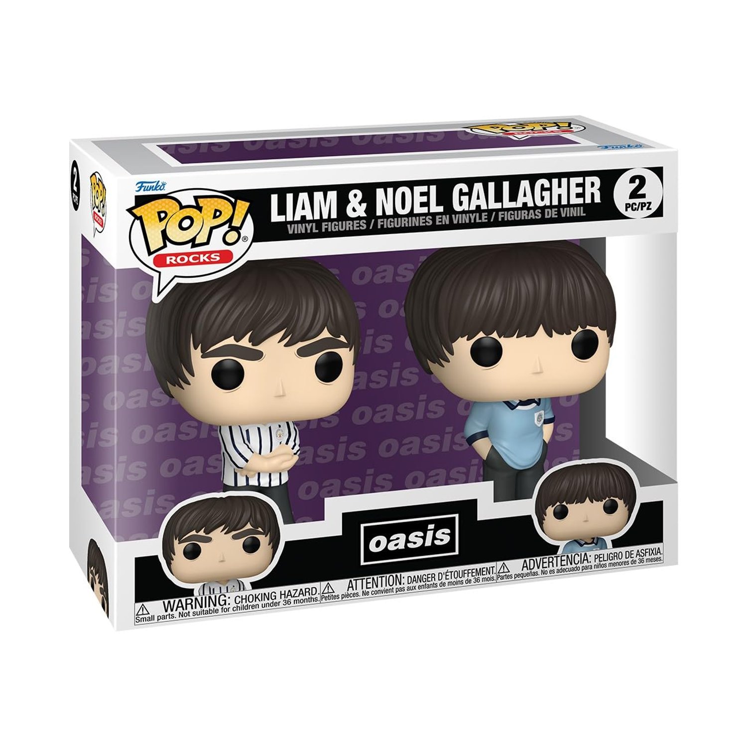 Funko Pop! Rocks: Oasis – Liam & Noel Gallagher 2 Pack - Collectable Vinyl Figure - Gift Idea - Official Merchandise - Toys for Kids & Adults - Music Fans - Model Figure for Collectors and Display