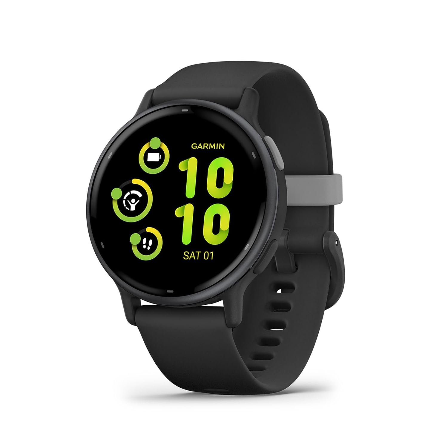 Garmin vívoactive 5, 42mm GPS smartwatch, AMOLED touchscreen, all-day health monitoring, advanced fitness features, personalised sleep coaching, Music, up to 11 days battery life, Black