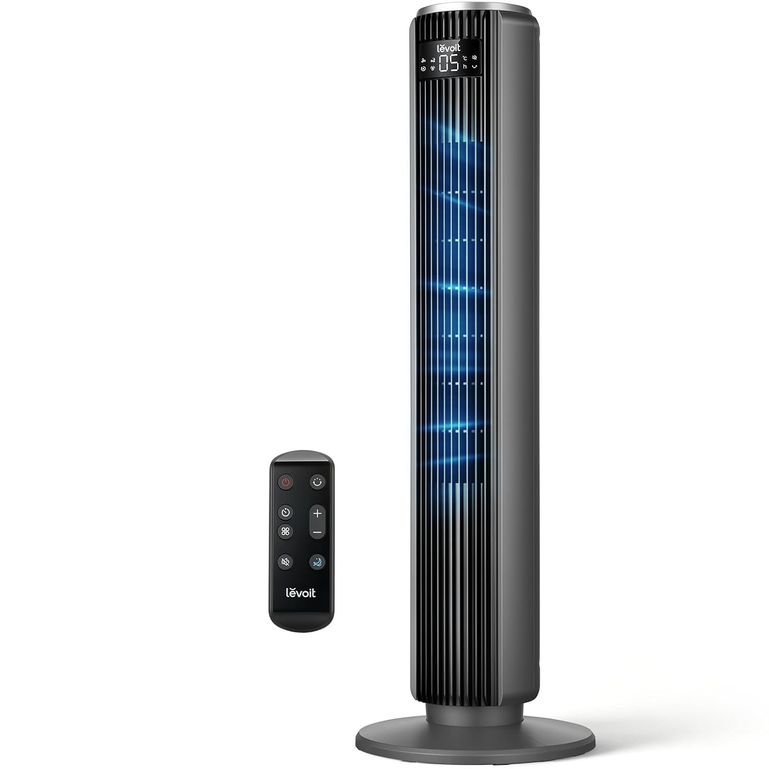 Levoit 23dB Silent Tower Fan, Bladeless Fan for Bedroom, Powerful Yet Gentle Cooling Fans, Energy Efficient, Advanced Sleep Mode, 12H Timer, 90° Oscillation, 4 Modes, 36 Inch, Stay Cool at Great Value