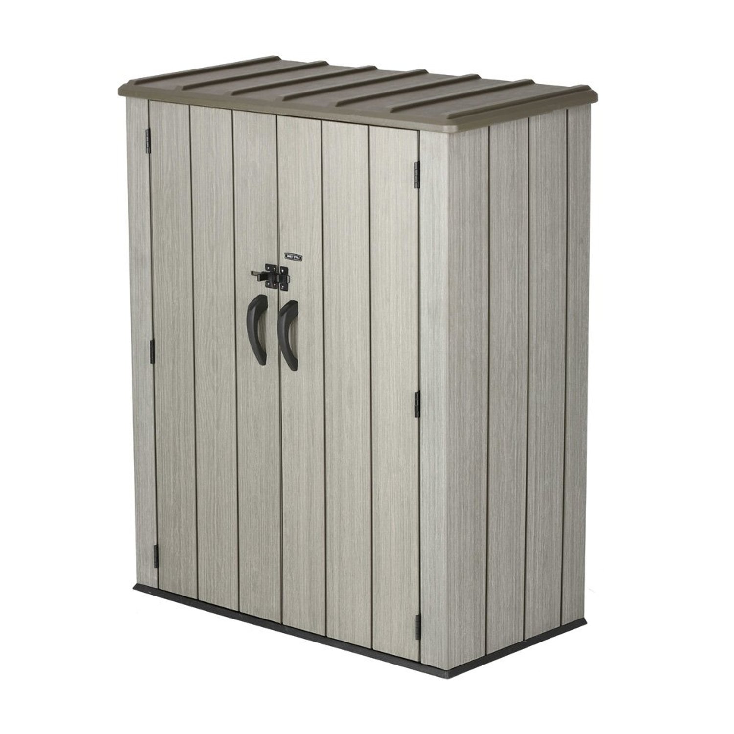 Lifetime 60209 Vertical Storage Shed, Brown Roof, 74 x 142 x 174 cm