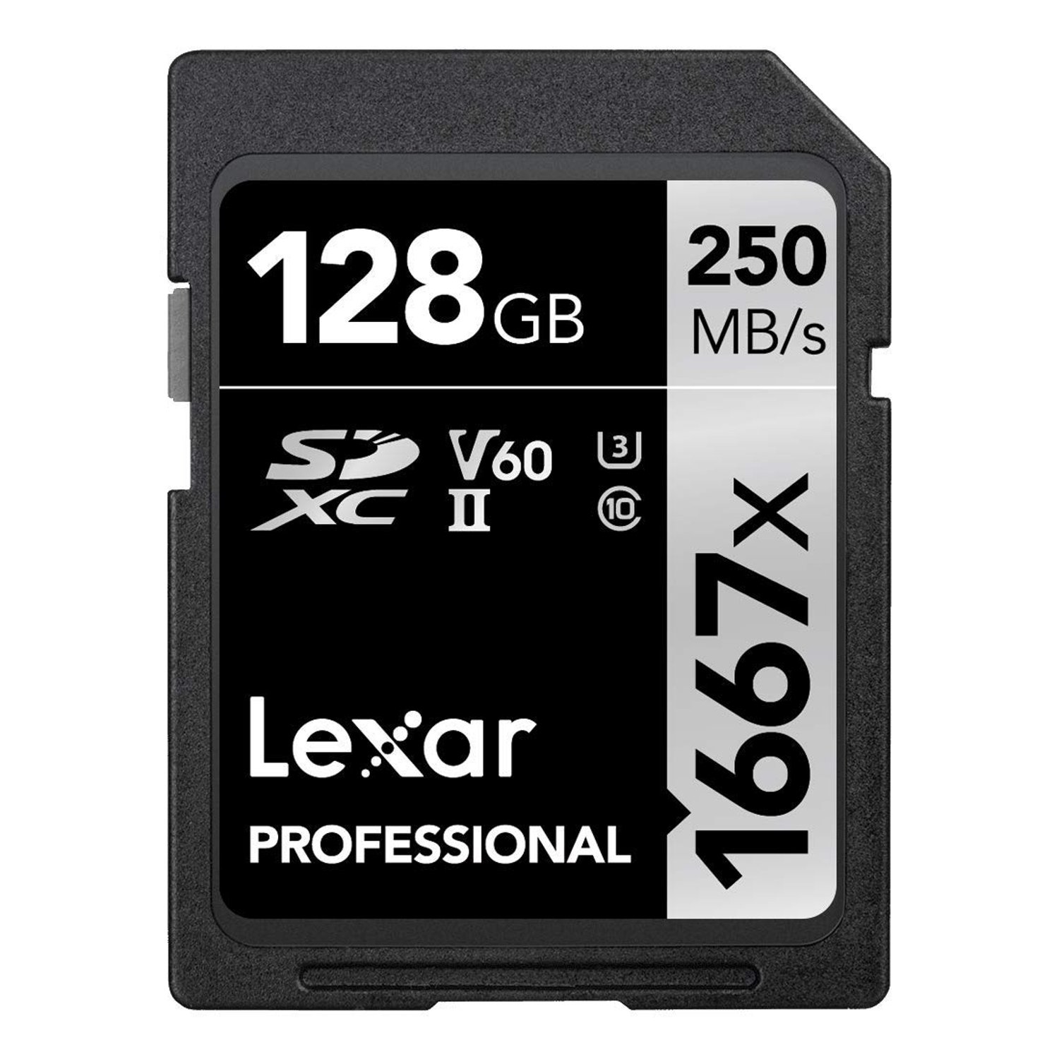Lexar Professional 1667x SD Card 128GB, SDXC UHS-II Memory Card, Up to 250MB/s Read, 120MB/s Write, Class 10, U3, V60 SD for Professional Photographer, Videographer, Enthusiast (LSD128CB1667)