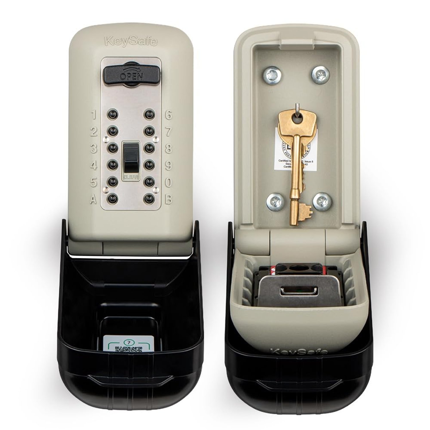 Key Safe C500 Pro - High Security Police Preferred Outdoor Attack resistant Push button Wall Mounted Key safe. Lock box for keys, fobs, access cards