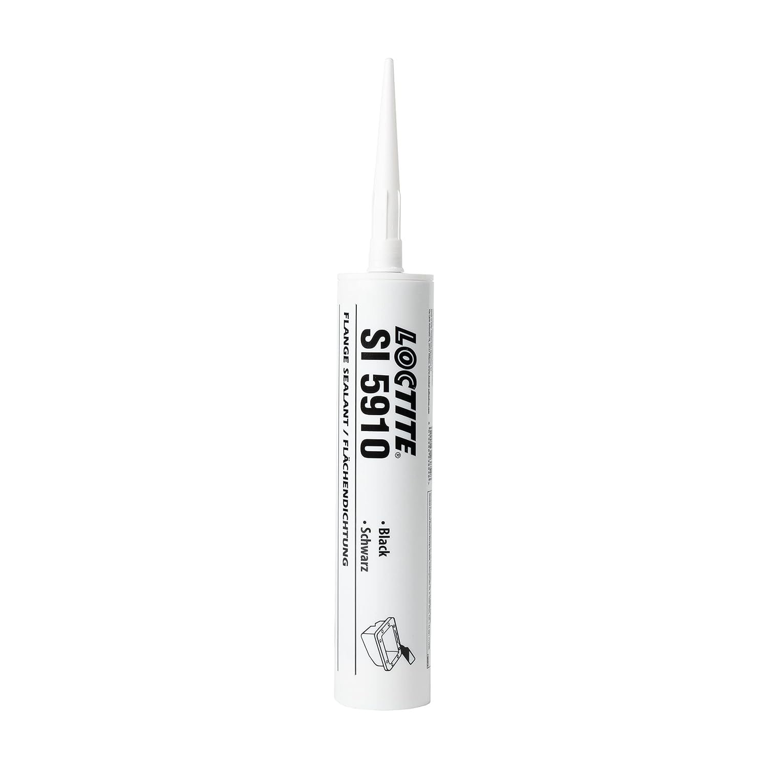 LOCTITE SI 5910, Silicone for Sealing Flexible Flanges, Oil-Resistant Glue Sealant Based on Silicone, Silicone Adhesive for Housing Covers and Oil Pans, 300ml