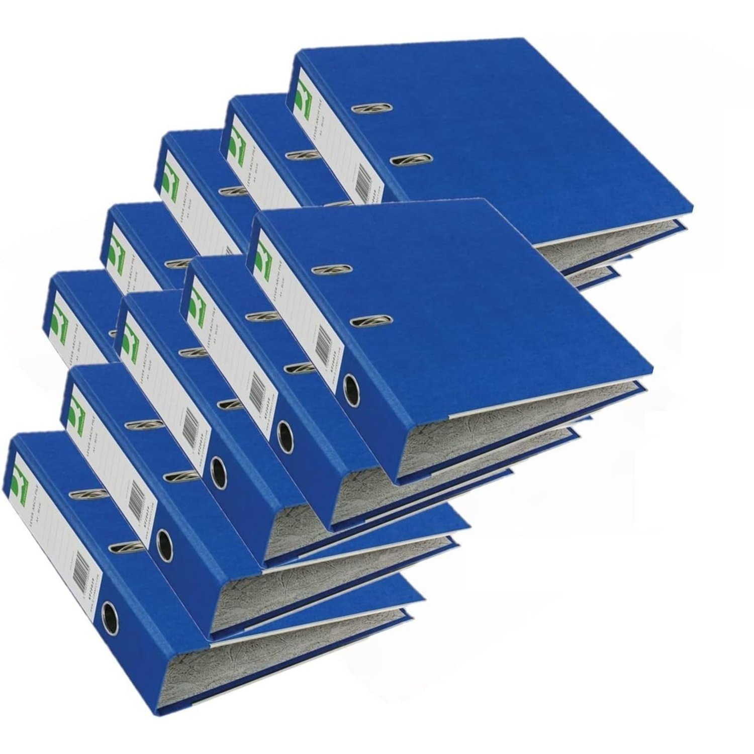 Q-Connect Lever Arch File Paperbacked A4 Blue (Pack of 10)