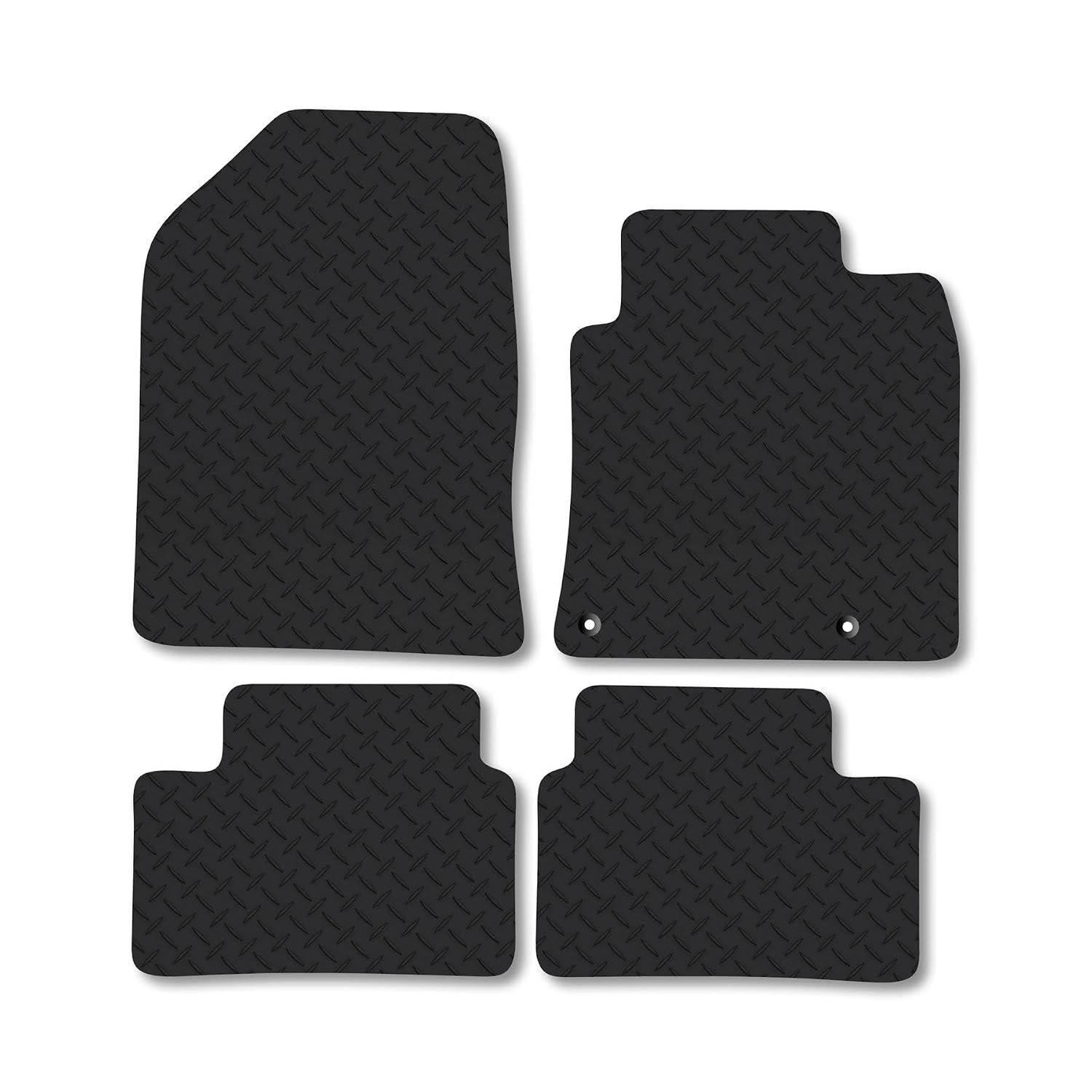 Kia XCeed (2019+) Heavy Duty Thick Rubber Car Mats Accessories Tailored Fit Front Rear Set Compatible Accessory Waterproof Durable Non-Slip 5mm Full Coverage Protection with Clips