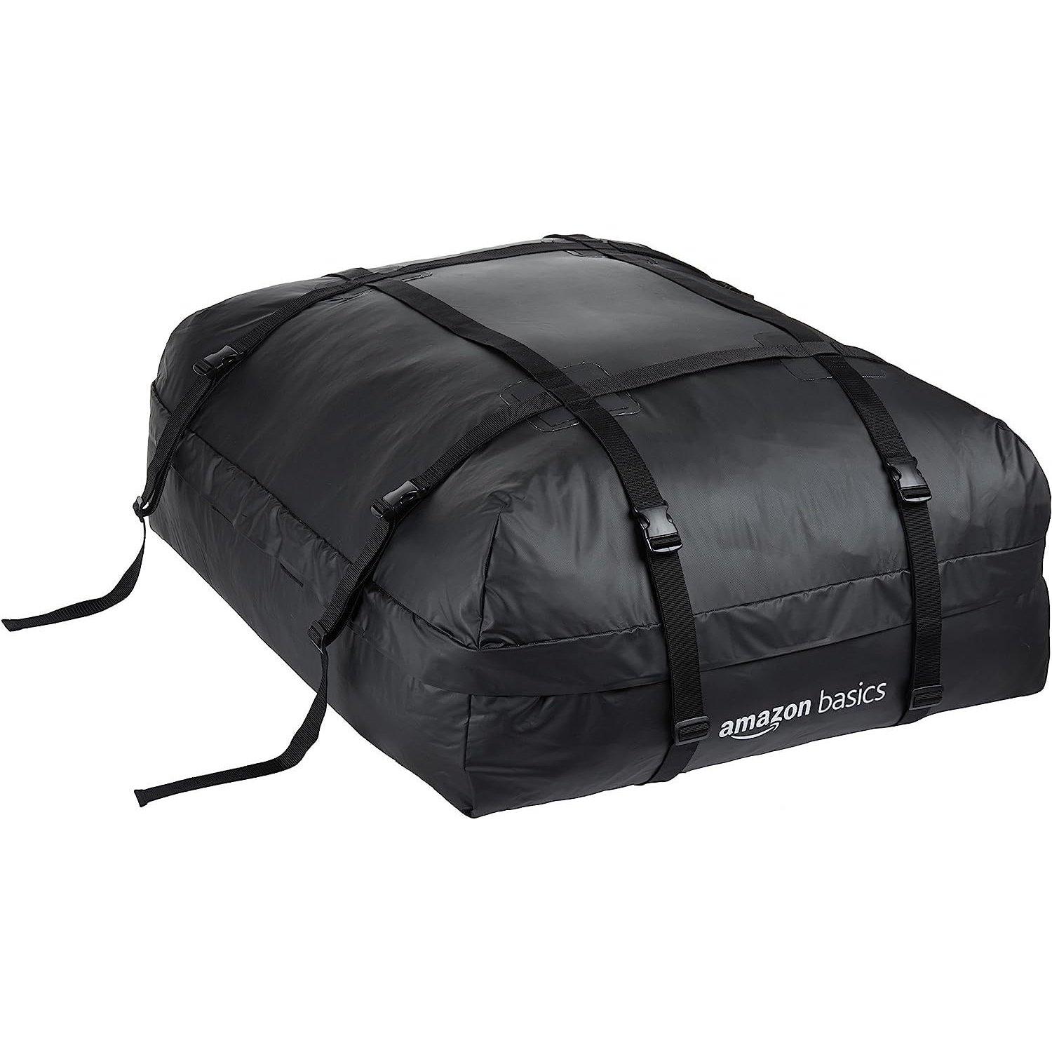 Amazon Basics Rooftop Cargo Carrier Bag, Waterproof Car Roof Bag, 424.8 Litres, 15 cu. ft., Black