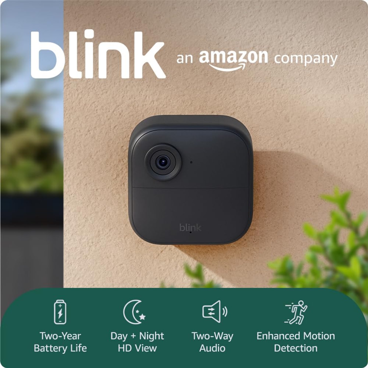 Blink Outdoor 4 camera – Wireless HD smart security camera, two-year battery life, enhanced motion detection, works with Alexa - 1 camera system with Sync Module Core incl. - IP65