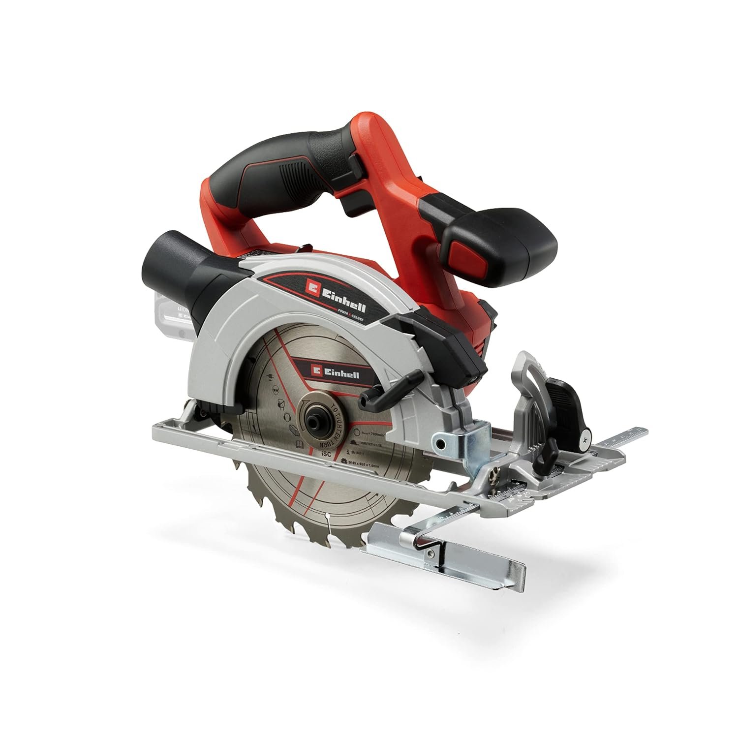 Einhell Cordless Circular Saw 18V Power X-Change, 165mm Rotary Wood Saw, Tool-Free Adjustment, LED, Dust Extraction, Without Battery E-CS 18/165-1 Li Solo Electric Saw