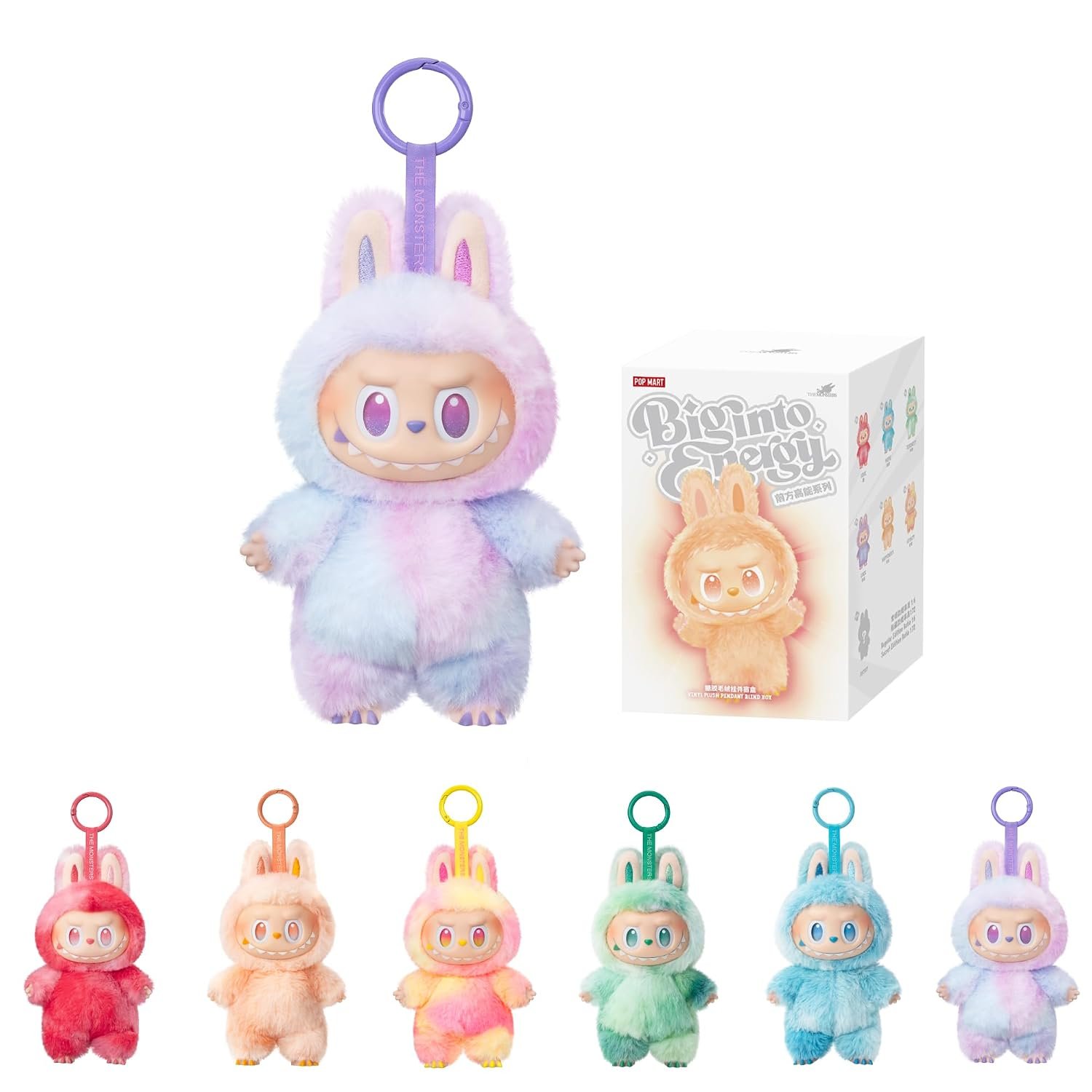 POP MART THE MONSTERS Big Into Energy Series - Vinyl Plush Pendant Blind Box - Cute Collectible Bag and Keychain Accessory - 1 Box