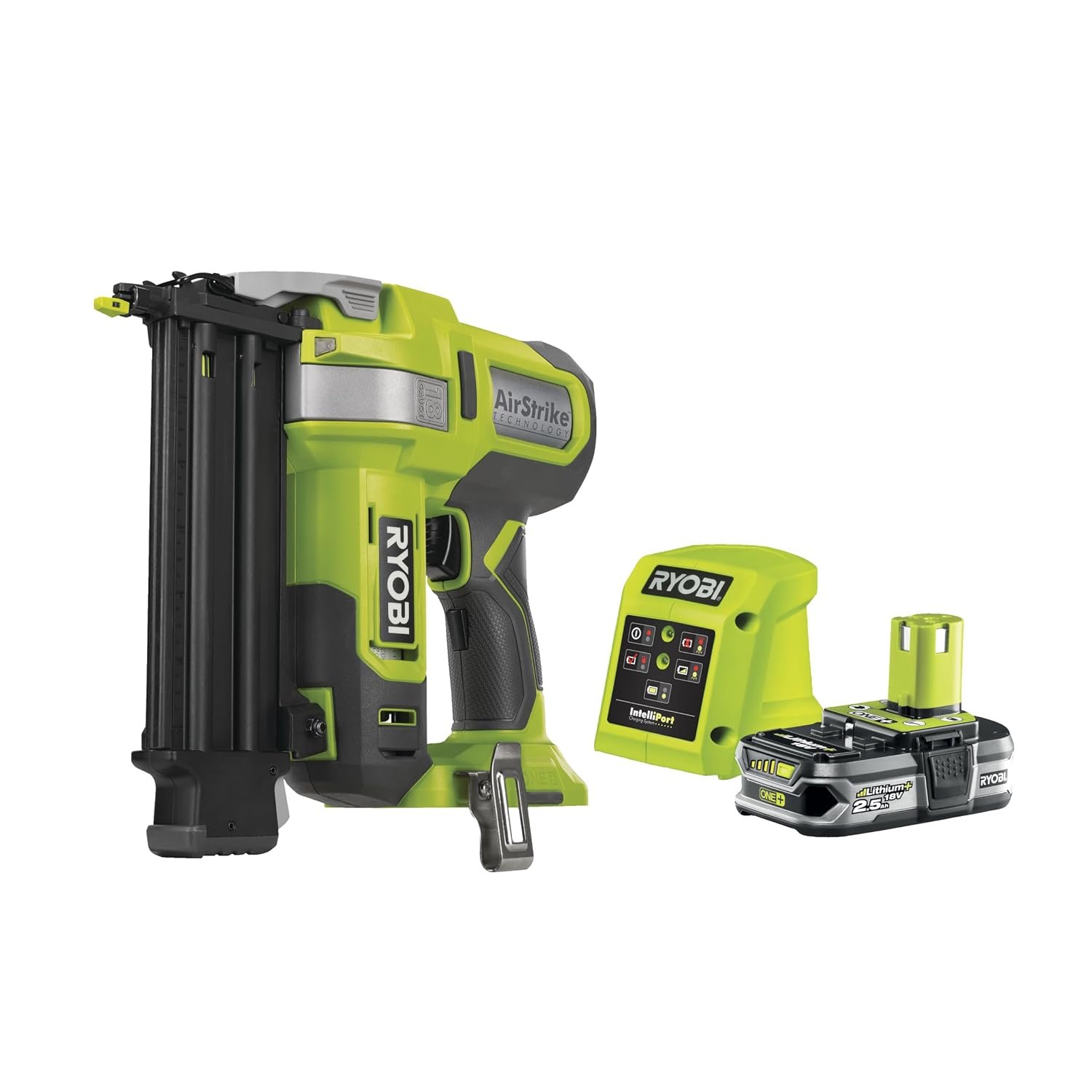 RYOBI R18GN18-125SA 18V ONE+ Cordless 18G Nailer Kit (1 x 2.5 Ah)