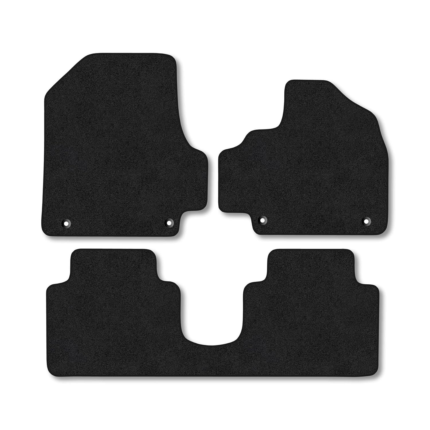 Hyundai Ioniq 5 (2021+) [Sliding Centre Console] Car Mats Accessories Tailored Fit Carpet Floor Mats Non Slip Black Trim Full Compatible Accessory Front Rear Set Anti Slip Granulated Backing Clips