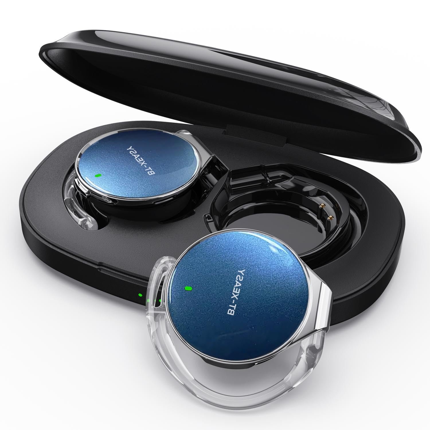 On Ear Headphones Bluetooth 5.4, Noise Cancelling Open Ear Headphones Wireless, Water-Drop Shaped Clip On Sport Headset Bluetooth with 4 Microphone, Comfort Fit Earphones with Long Battery Life