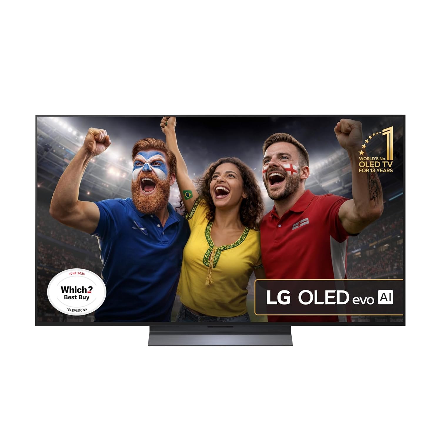 LG OLED55C55LA 55-Inch OLEDevo 4K UHD Smart TV, (α9 AI Processor Gen7, Dolby Atmos, Freeview Play and Amazon Alexa, 120Hz) [Model 2025]
