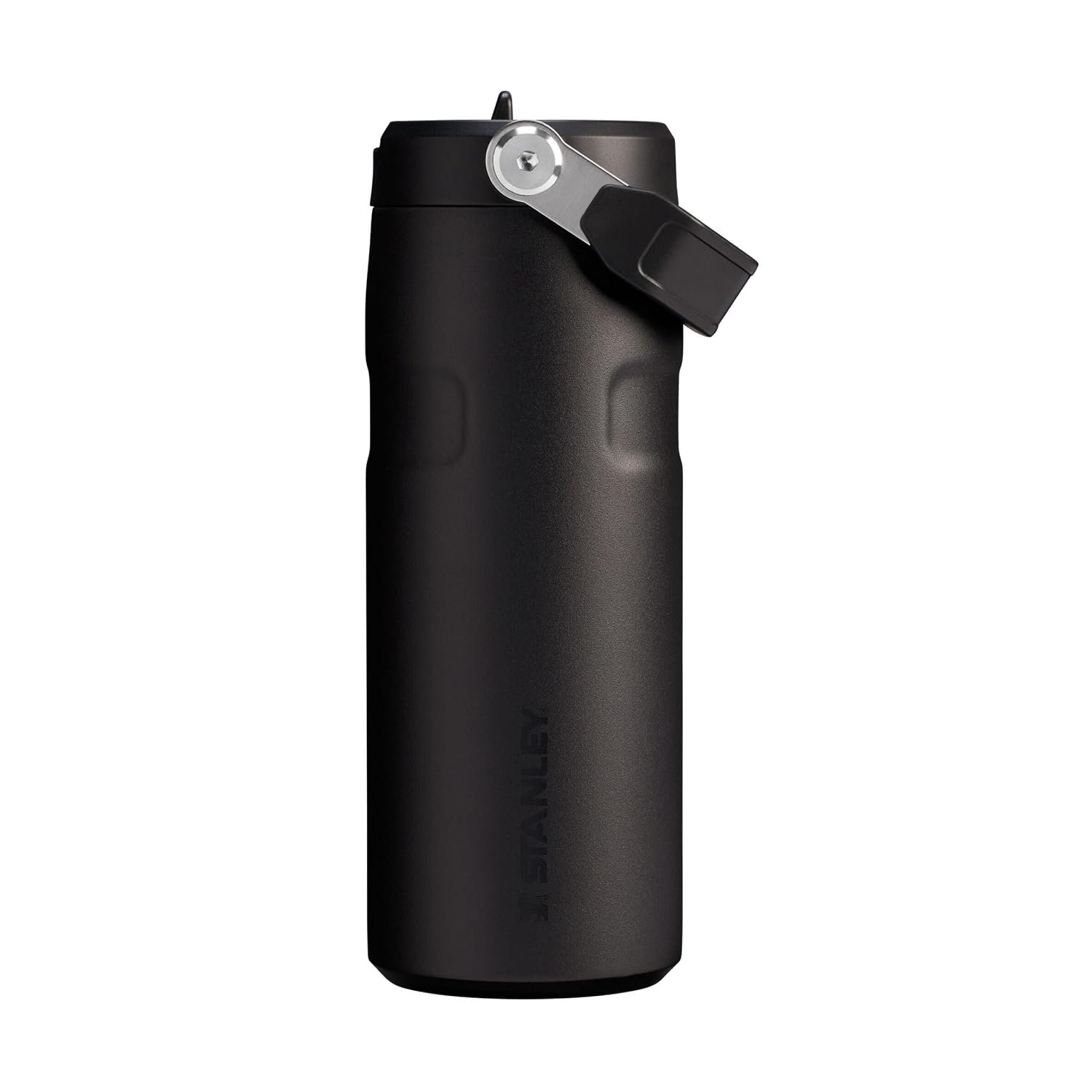 Stanley 1913 Flip Straw Sports Water Bottle with Straw 0.47L - 8 Hours Cold - 40 Hours Iced - Stainless Steel - BPA Free - Leak Resistant - Fits in Cup Holder - Dishwasher Safe - Black 2.0