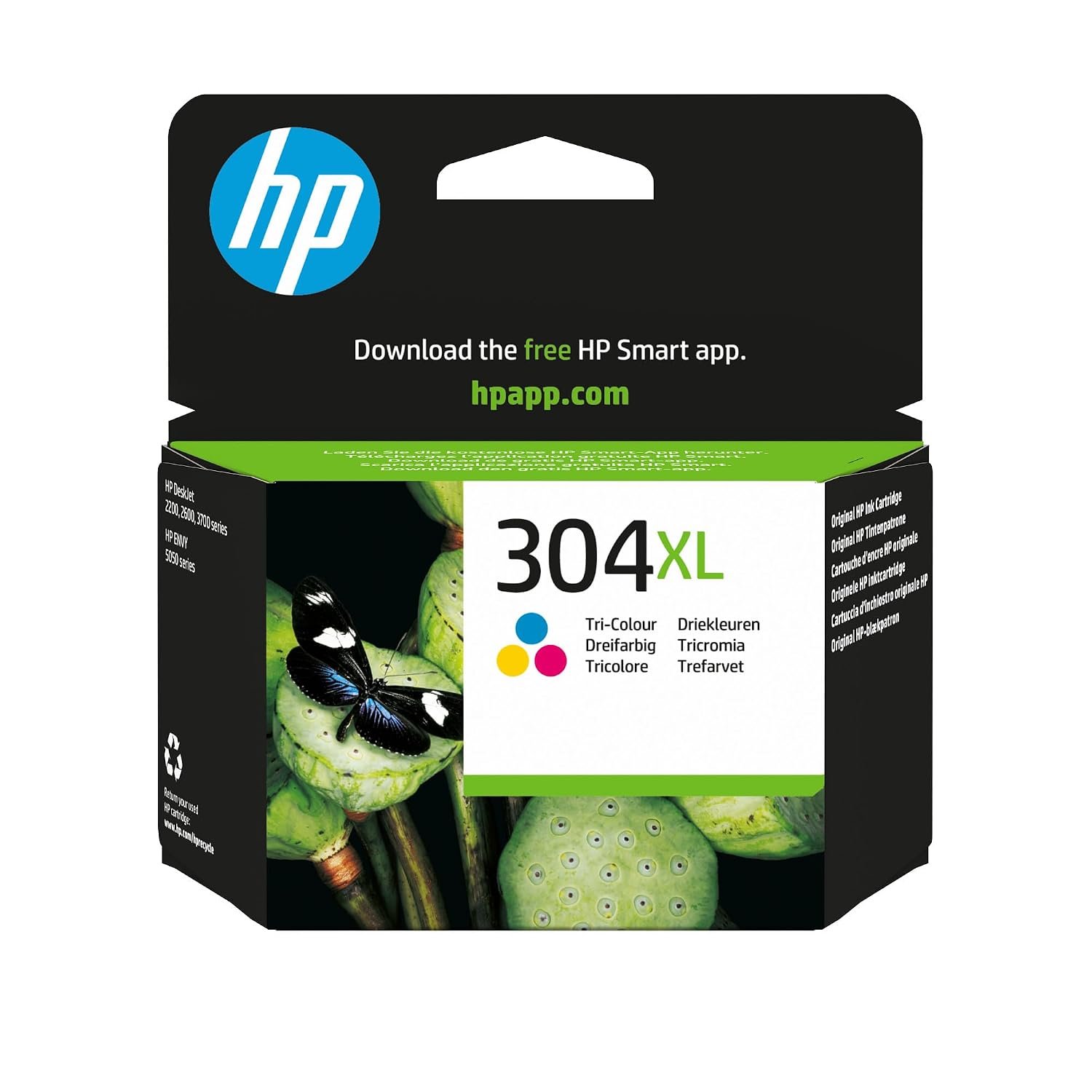 HP 304XL Tri-Colour High Yield Original Ink Cartridge (N9K07AE) – Works with: HP AMP, DeskJet 2622, 2634, 2630, 3764, 3760, 2633, 2632, 3720, 3730, 3750, 3762, HP ENVY 5010, 5020, 5030, 5032