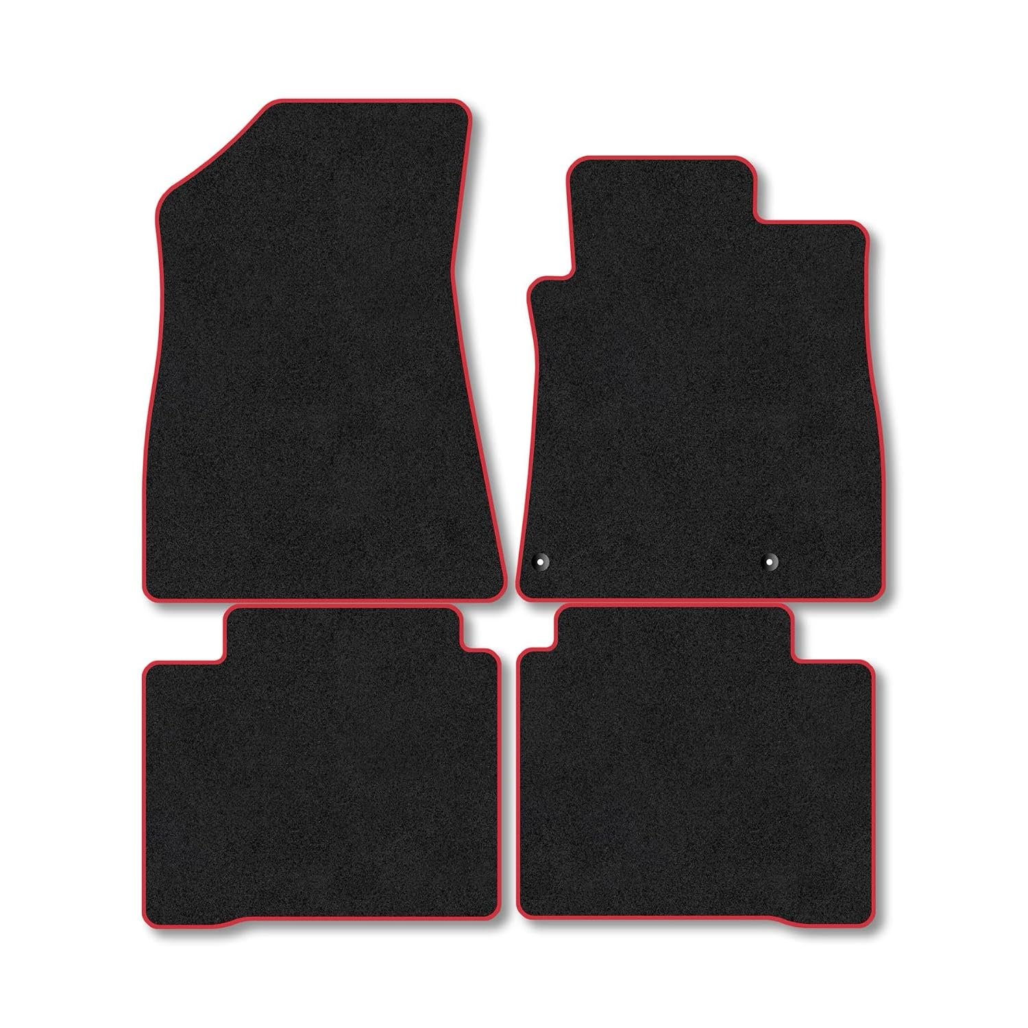 Kia Niro HEV (2022+) Car Mats Accessories Tailored Fit Carpet Floor Mats Non Slip Red Trim Accessory Compatible Front Rear Set Anti Slip Backing Custom Fit Hand-Finished Full Coverage Clips