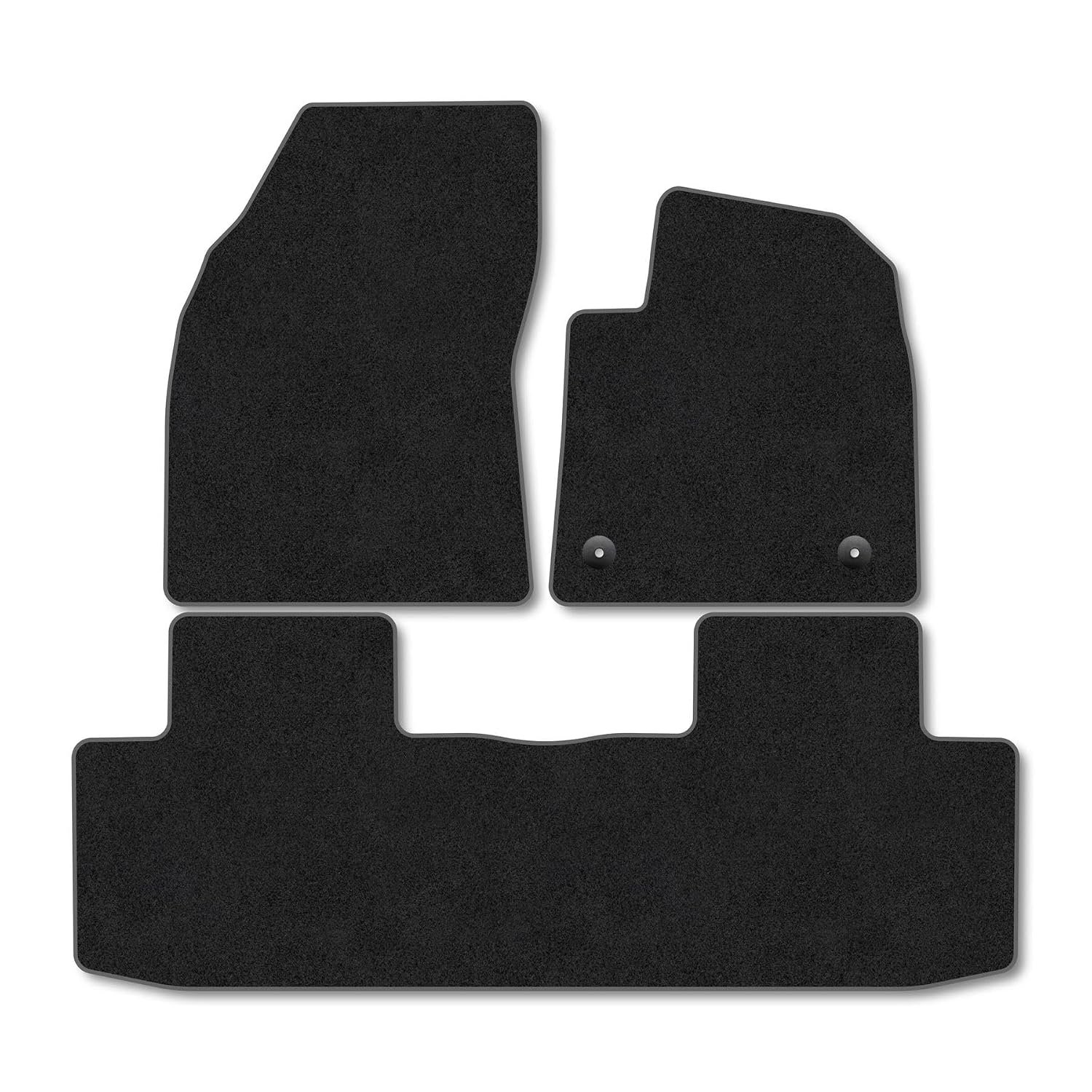 MG S5 (2025+) Car Mats Accessories Tailored Fit Carpet Floor Mats Non Slip Grey Trim Full Coverage Compatible Accessory Front Rear Set Anti Slip Granulated Backing Hand-Finished Clips