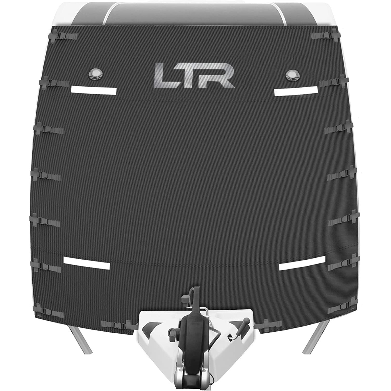 LTR Caravan Universal Front Towing Cover Protector with Stone Chip Protection, Weatherproof Accessories, Safety Covers for Caravan Towing Dark Grey
