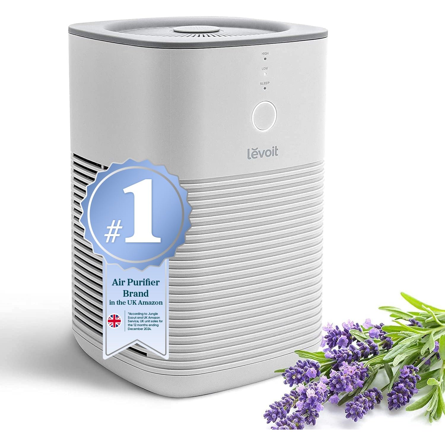 Levoit HEPA Air Purifier for Bedroom Home, Allergies & Pets, Quiet Sleep Mode with Aromatherapy, 3 Fan Speeds, Removes Pollen Dust Odour Smoke, Ozone Free