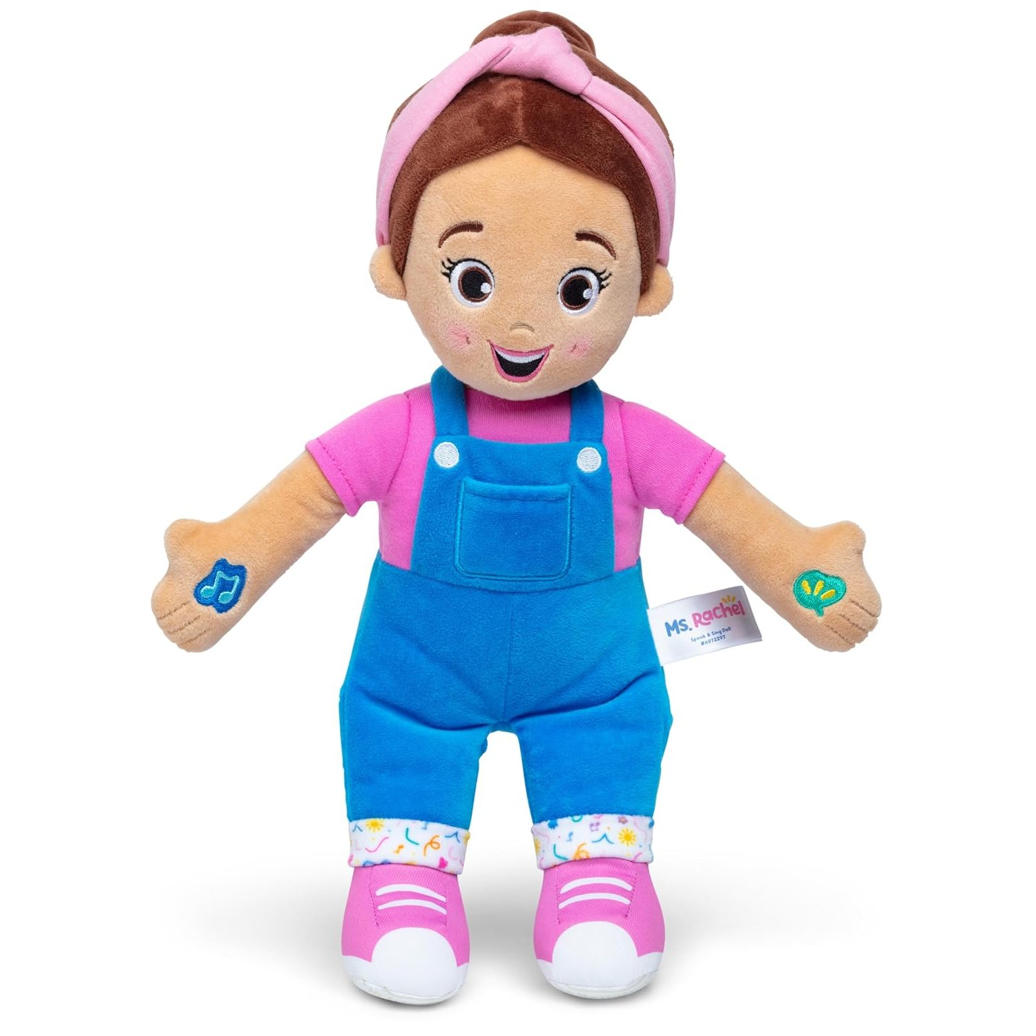 Ms. Rachel Official Speak & Sing Doll, 16” Tall Interactive Toy with 4 Songs & 16+ Phrases, Toddler Toys for Girls & Boys Ages 6 Months to 3+ Years, Pink