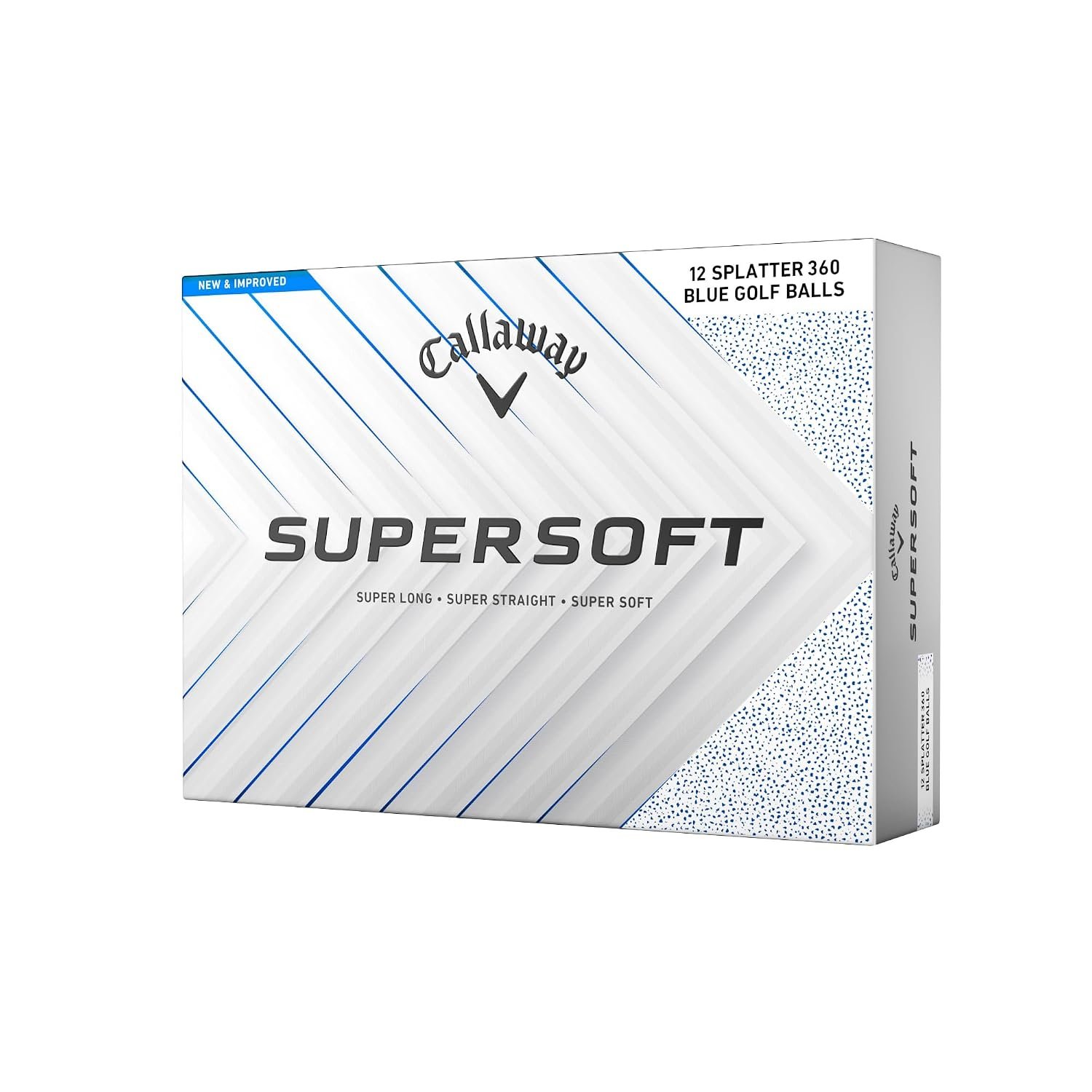 Callaway Golf Supersoft Golf Ball 2025, Blue Splatter