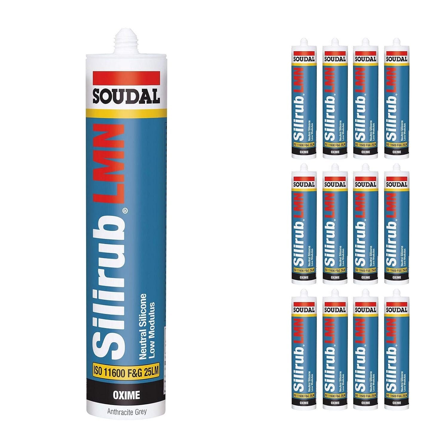 Anthracite Grey Soudal Silicone Sealant Slirub LMN All Purpose External Low Modulus Neutral Cureal Low Modulus Neutral Cure