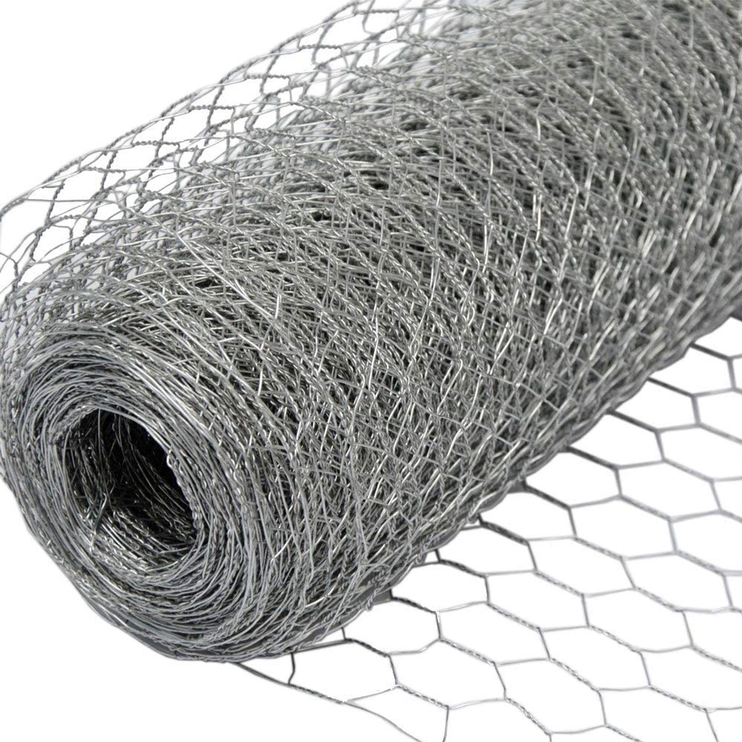 Suregreen Galvanised Chicken Wire Mesh Roll Netting Hexagonal Holes Poultry Fencing | 1800mm x 50m | 50mm Holes