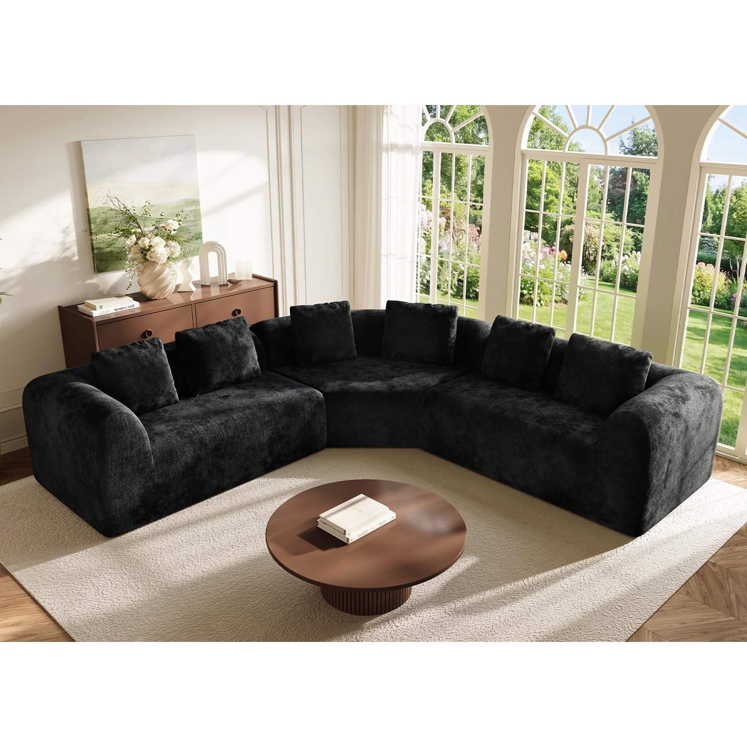 Vesgantti 3 in 1 Sofa Bed Dark Grey, Convertible Sleeper Chair with Adjustable Backrest, Fabric Single Sofa Bed Chair with Side Pockets, Foldable Pull Out Bed for Living Room