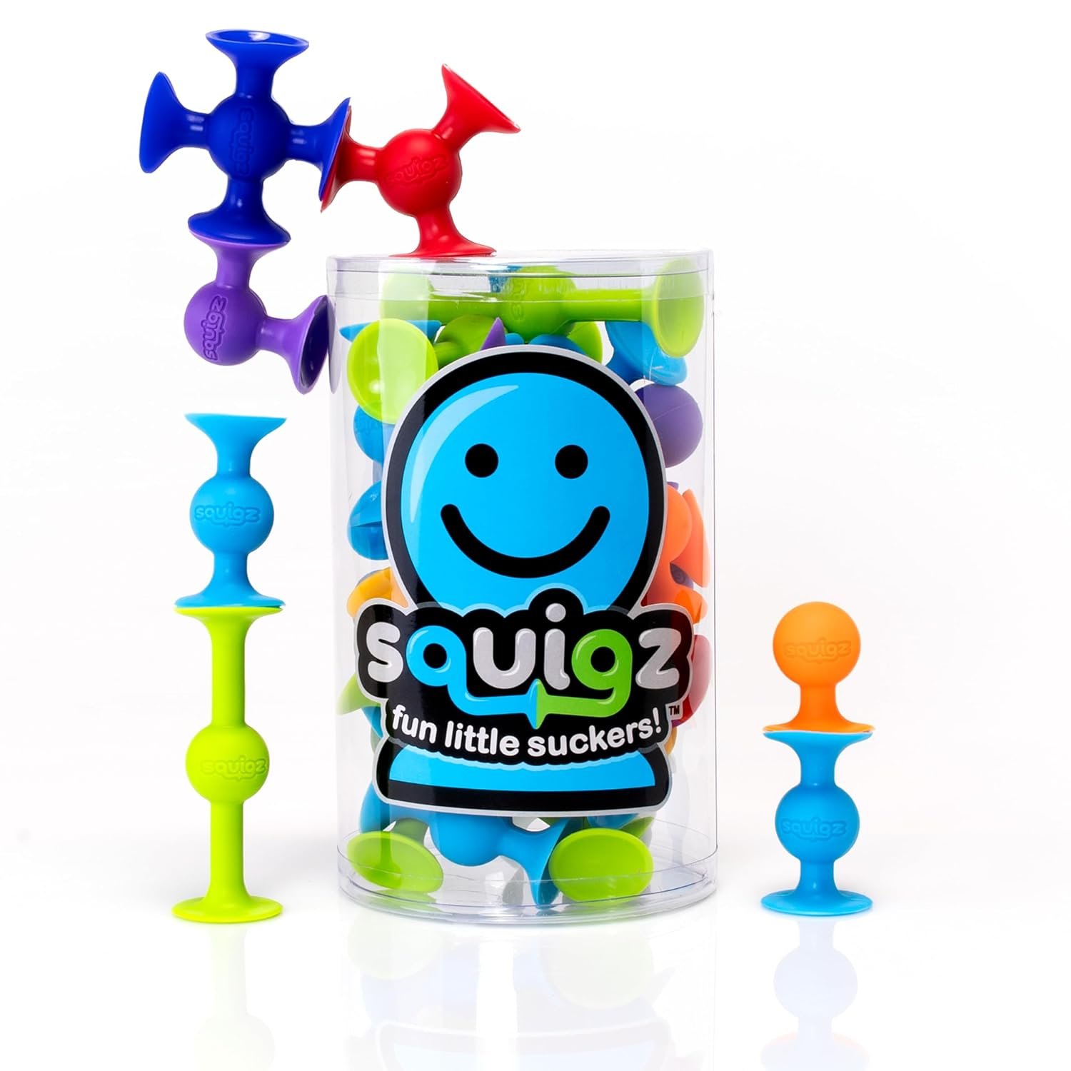 Fat Brain Przyssawki Squigz Silikonowe Klocki 24 el. [KLOCKI]