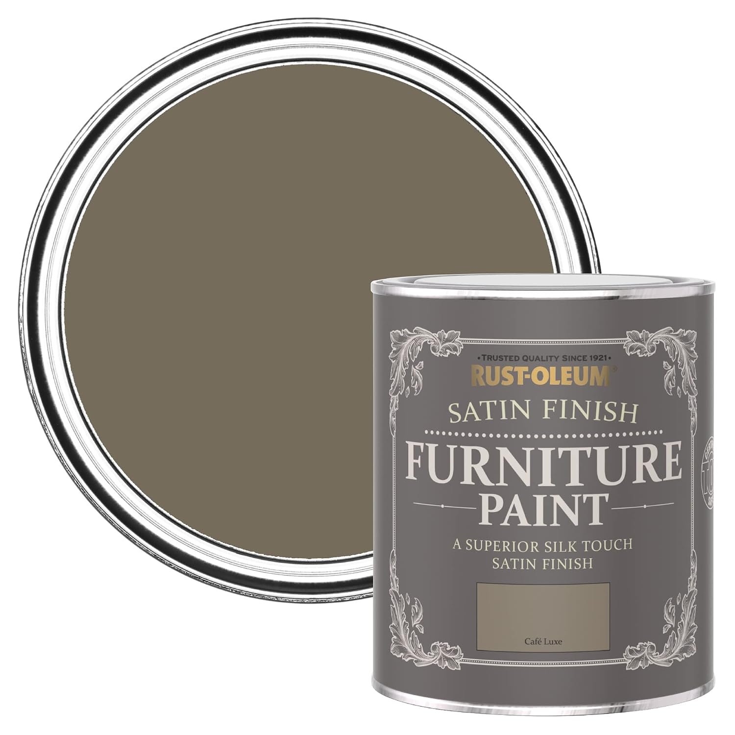 Rust-Oleum Light Brown Furniture & Skirting Board Paint in Satin Finish - Café Luxe 750ml