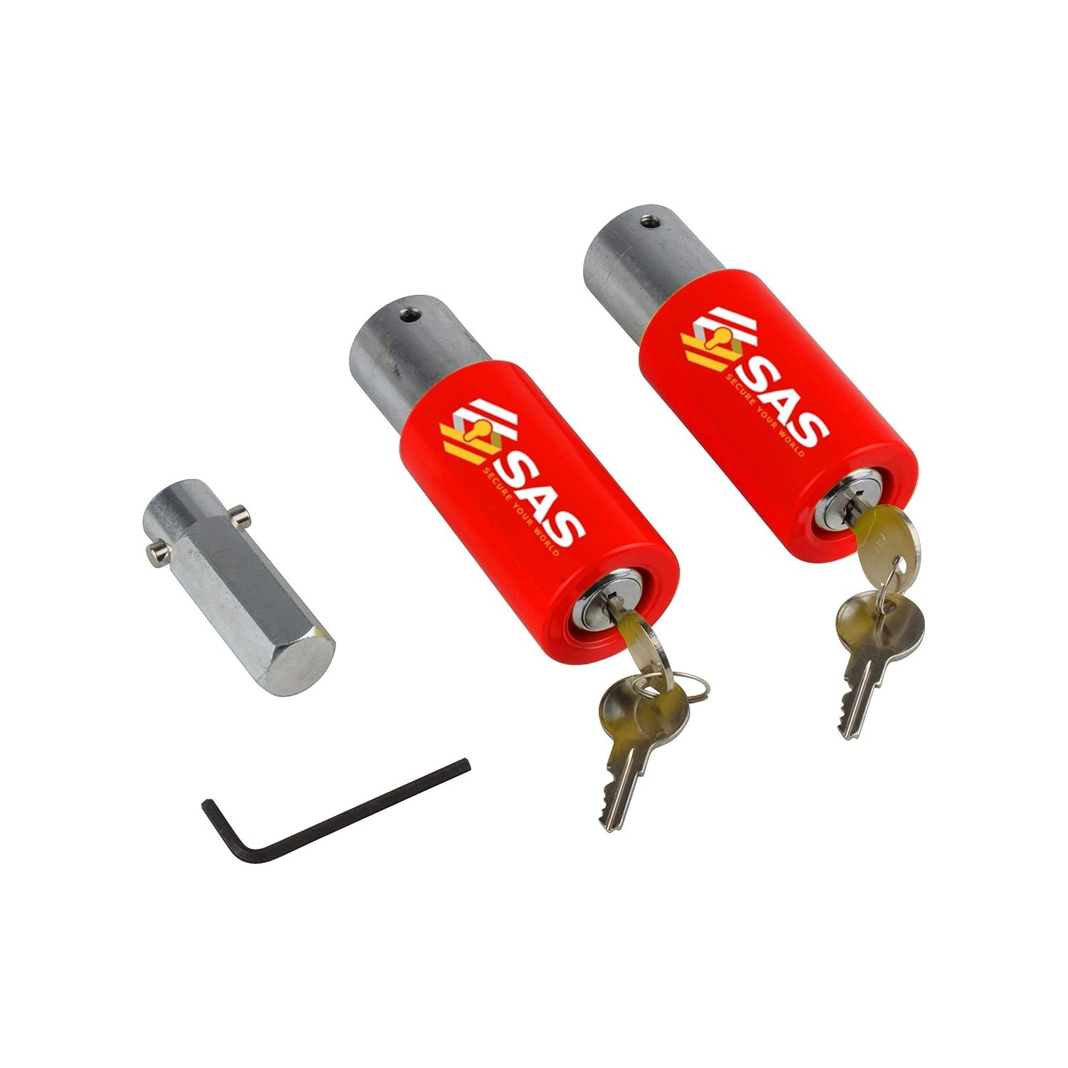 SAS PRODUCTS Caravan Corner Steady Leg Locks 2 (Twin) Pack Keyed Alike
