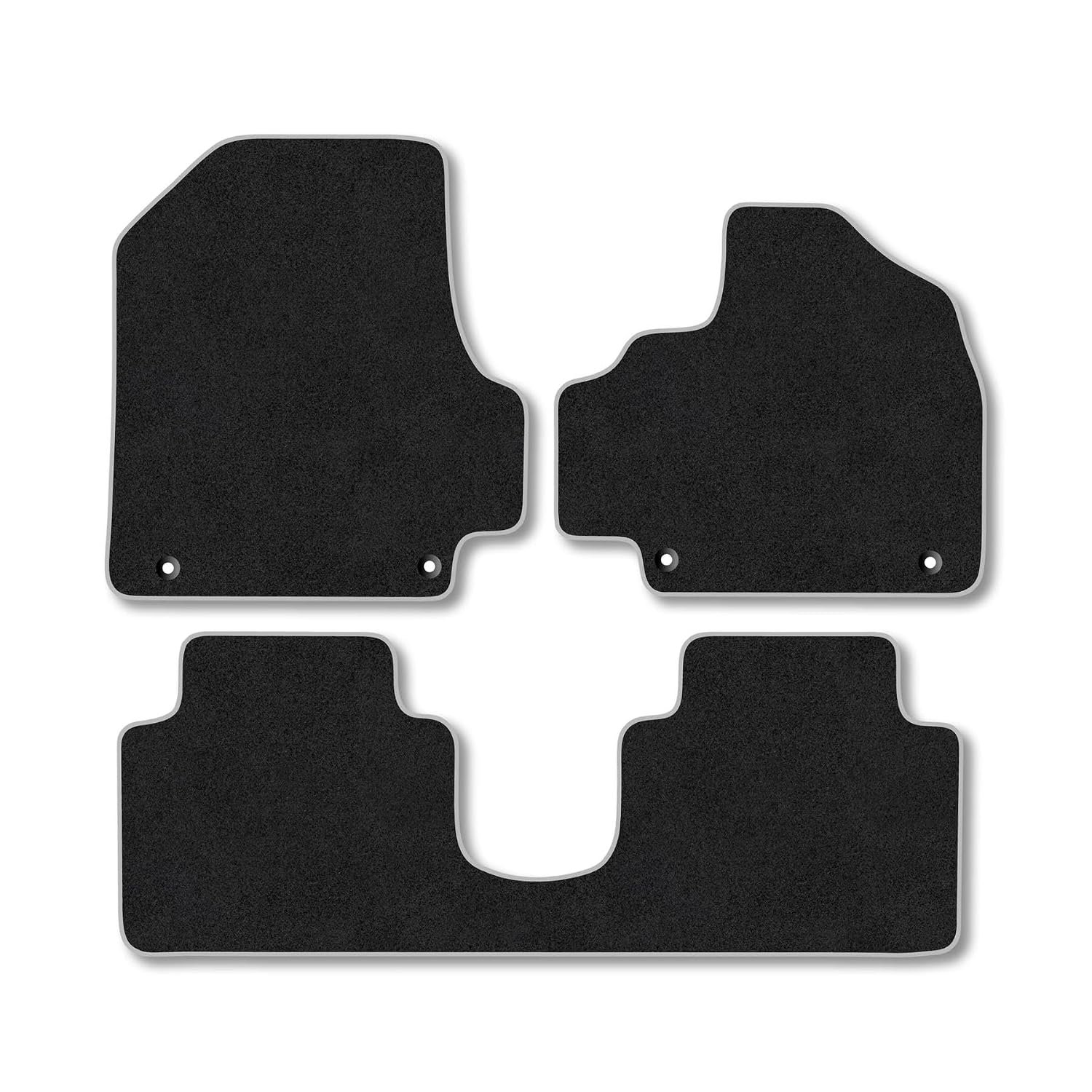 Hyundai Ioniq 5 (2021+) [Sliding Centre Console] Car Mats Accessories Tailored Fit Carpet Floor Mats Non Slip Grey Trim Accessory Compatible Front Rear Set Anti Slip Full Granulated Backing Clips